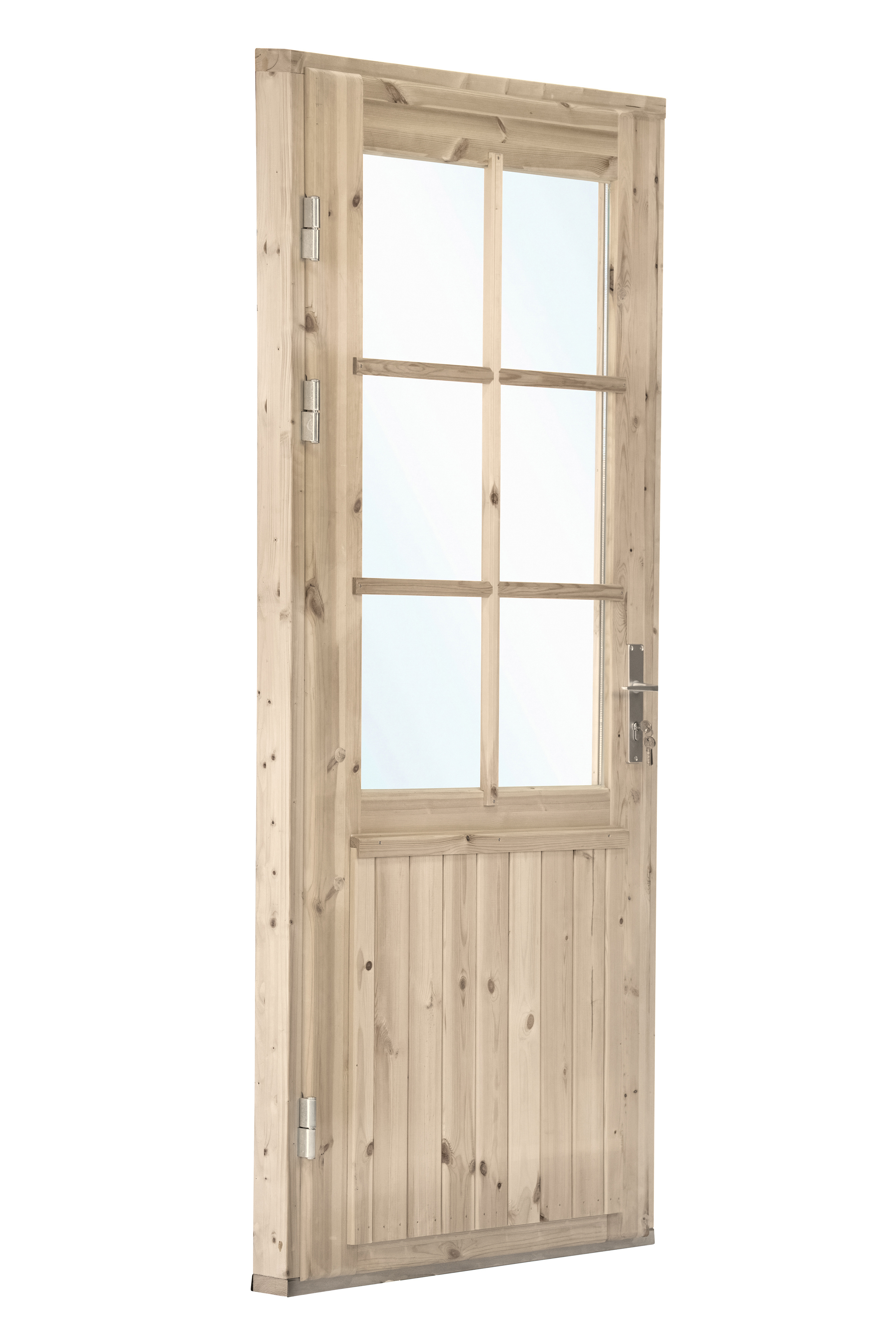 Deur enkel met raam XXL LS vuren 106,5 x 215 cm | grijs geïmpregneerd