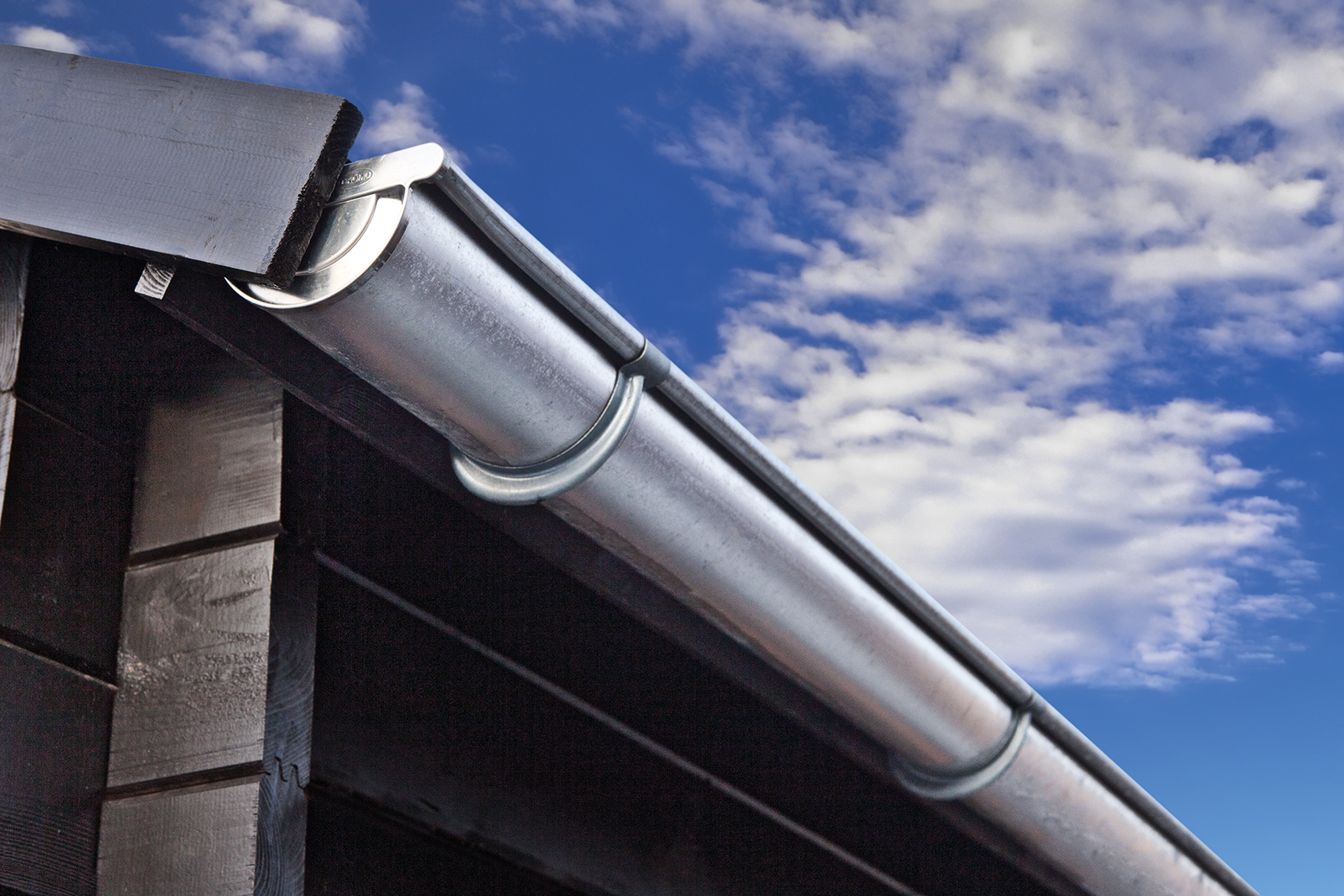 Dakgootset, verzinkt, 125 mm, blokhut Emiel