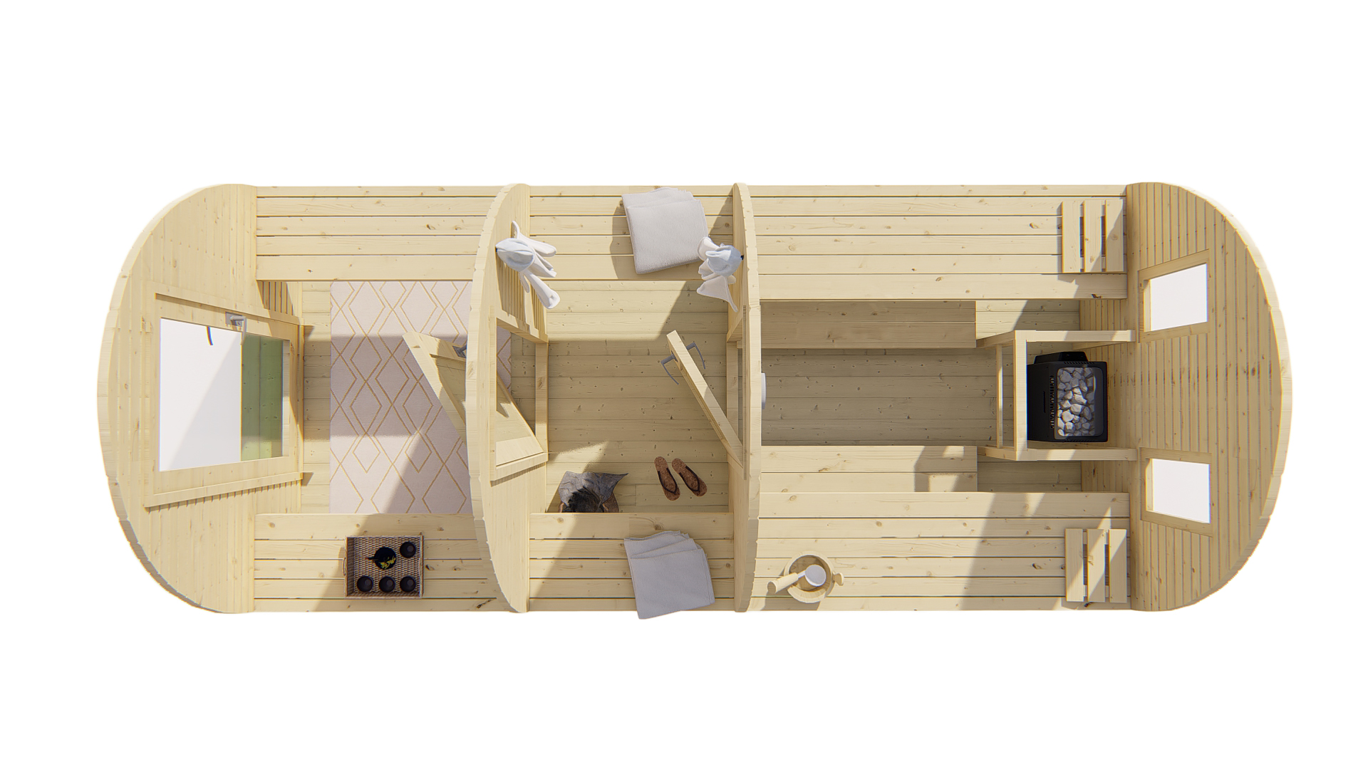 POD sauna 480cm - Fichten Tolva