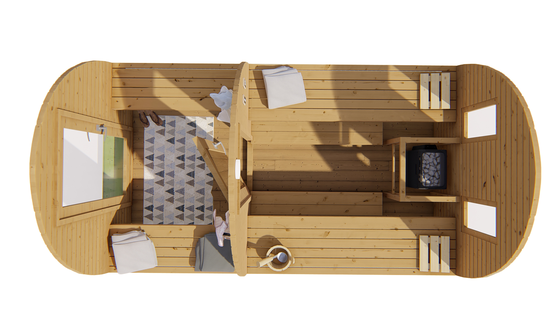 POD sauna 400cm - Thermowood Tolva