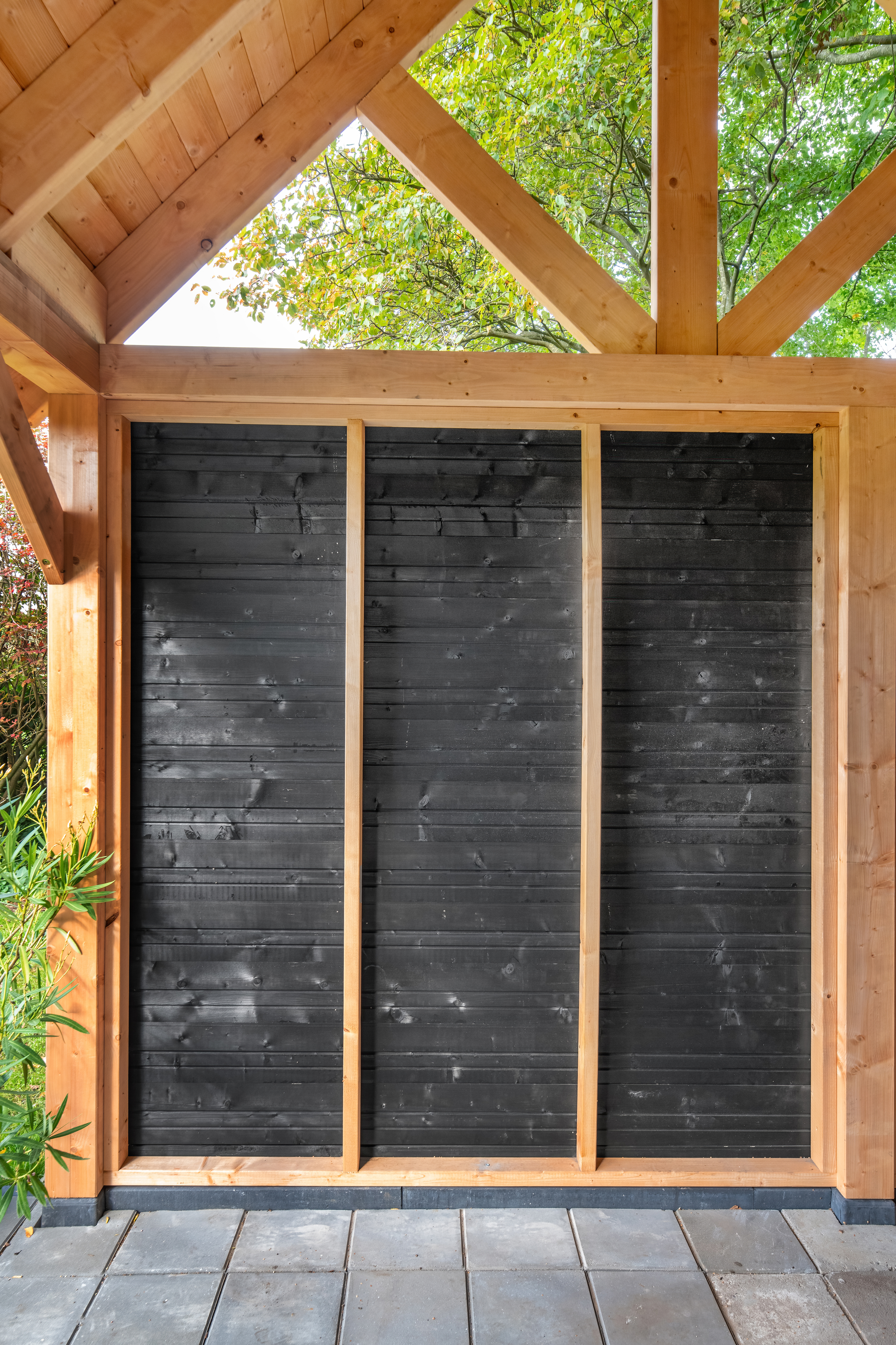 Type A Wall Module, Black Swedish Rebate, 200cm