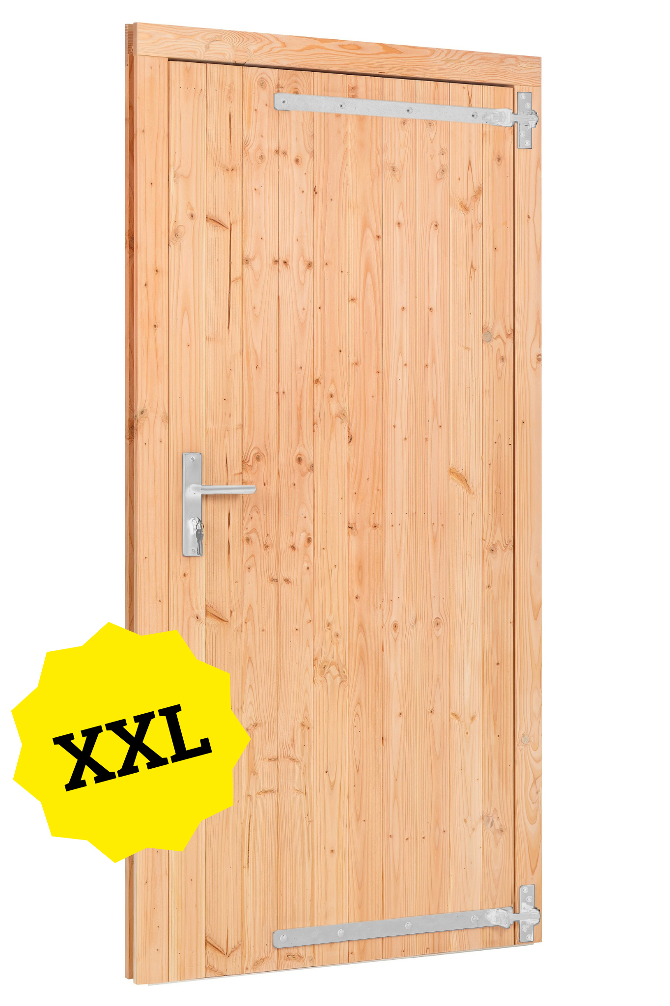 Douglas enkele klampdeur XXL B1200xH2150mm buitenmaat, rechtsdraaiend (rvs / verzinkt beslagset)