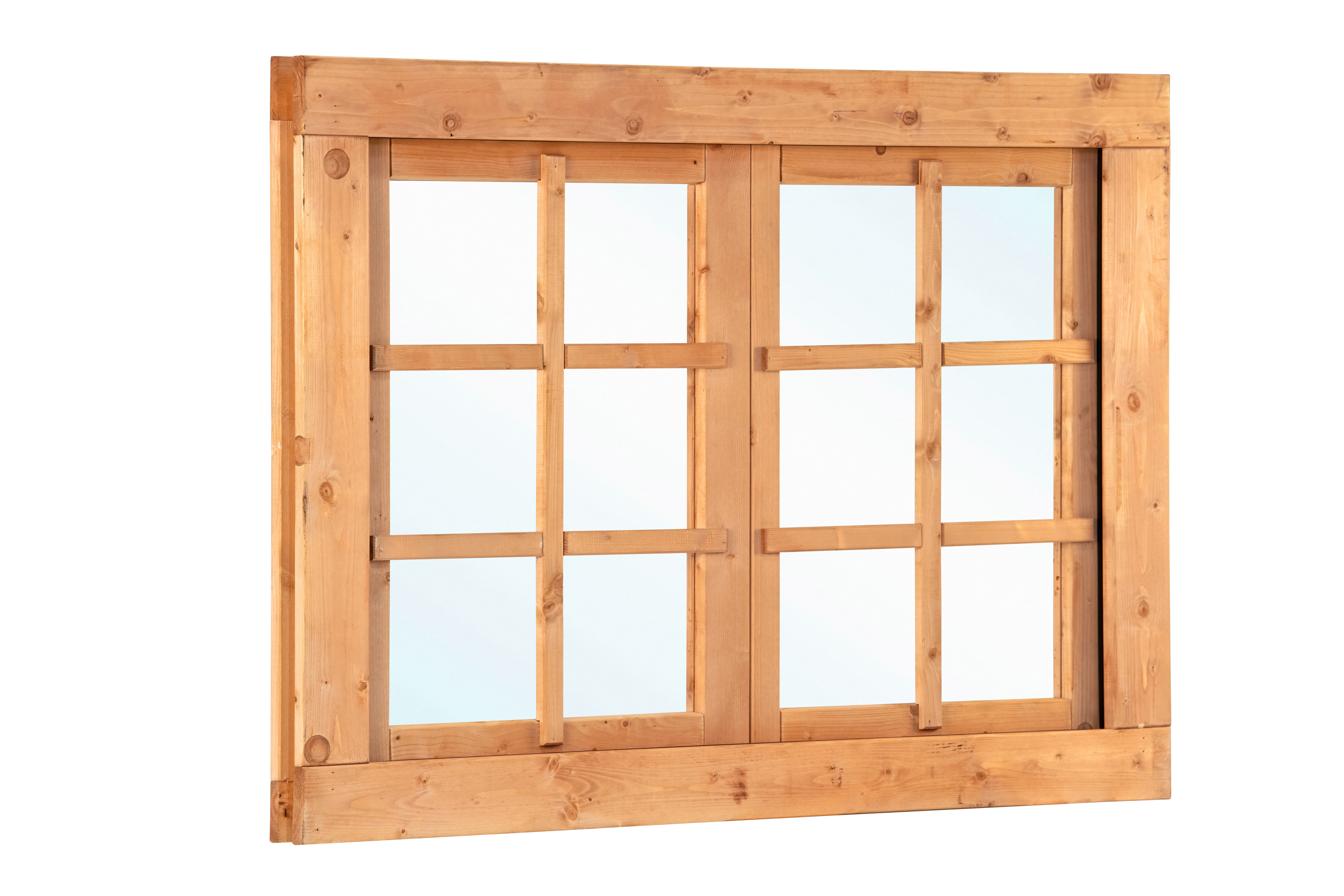 Casement window double RH Red Class Wood 125.2x90cm