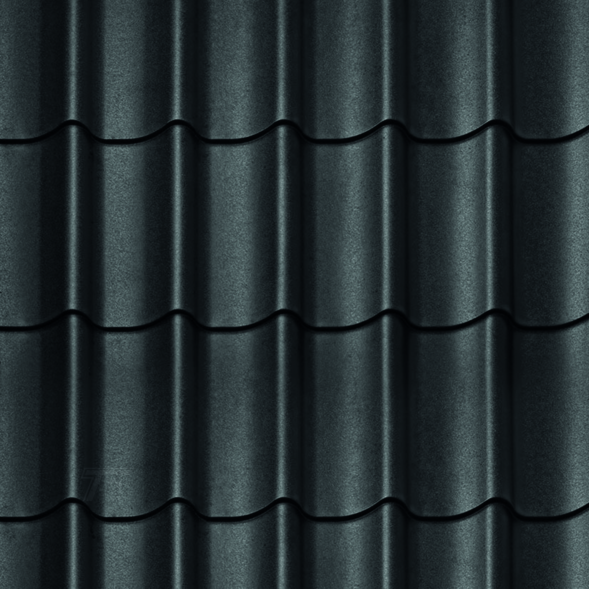 Albacete Matte Black Roof Tile Profile Panels