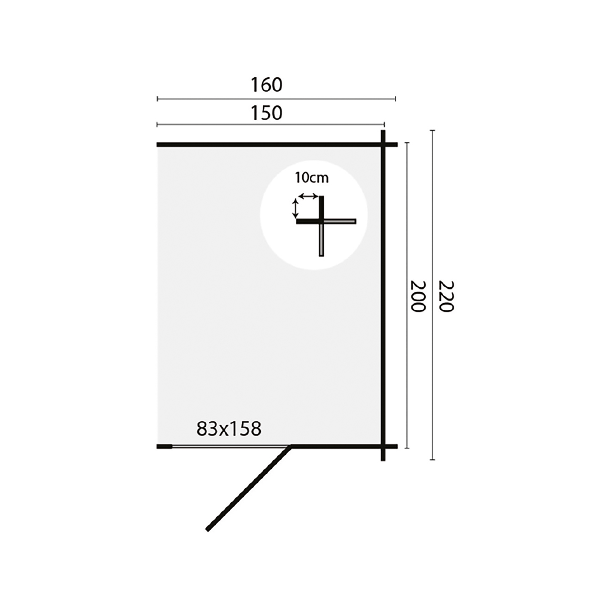 Blokhut - Tuinhuis Aanbouw | 28 mm | vuren onbehandeld