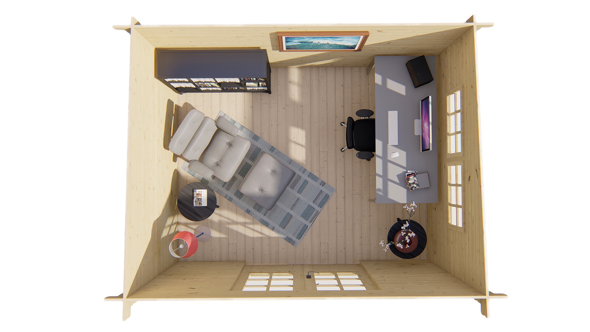 Blokhut Loya (28 mm, vuren Red Class Wood geïmpregneerd)