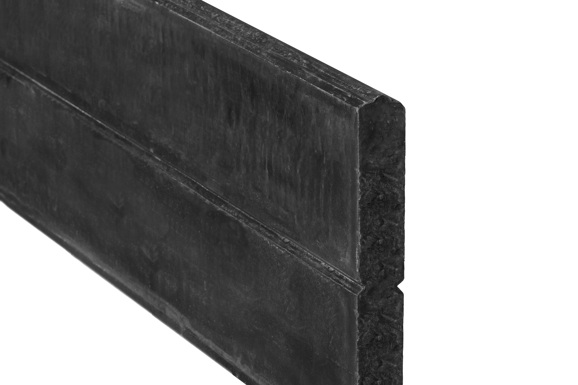 Hoofdafbeelding Berton©-motiefplaat smal antraciet gecoat H26 x D3,5 x L184 cm blokhutprofiel