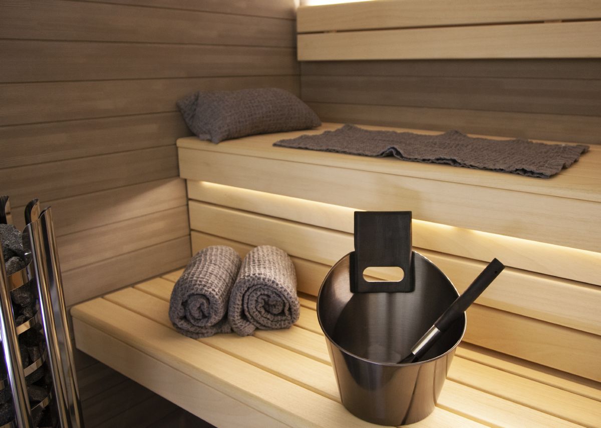 Harvia handdoek 80x160cm grijs | Sauna accessoire door Luhta