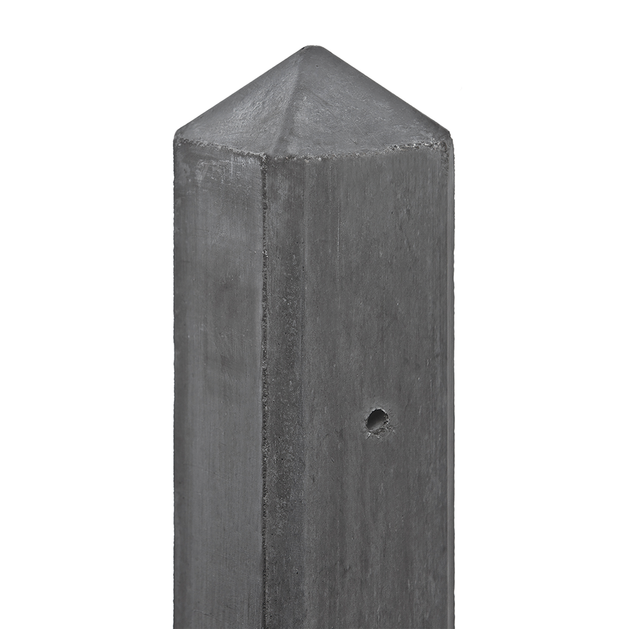 Hoofdafbeelding Berton©-motiefpaal Schie antraciet diamantkop 10 x 10 x 280 cm met kabeldoorvoer