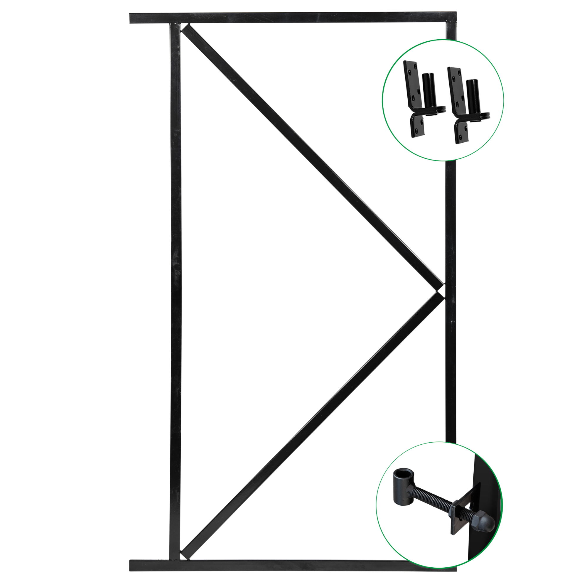 IJzeren deurframe zwart