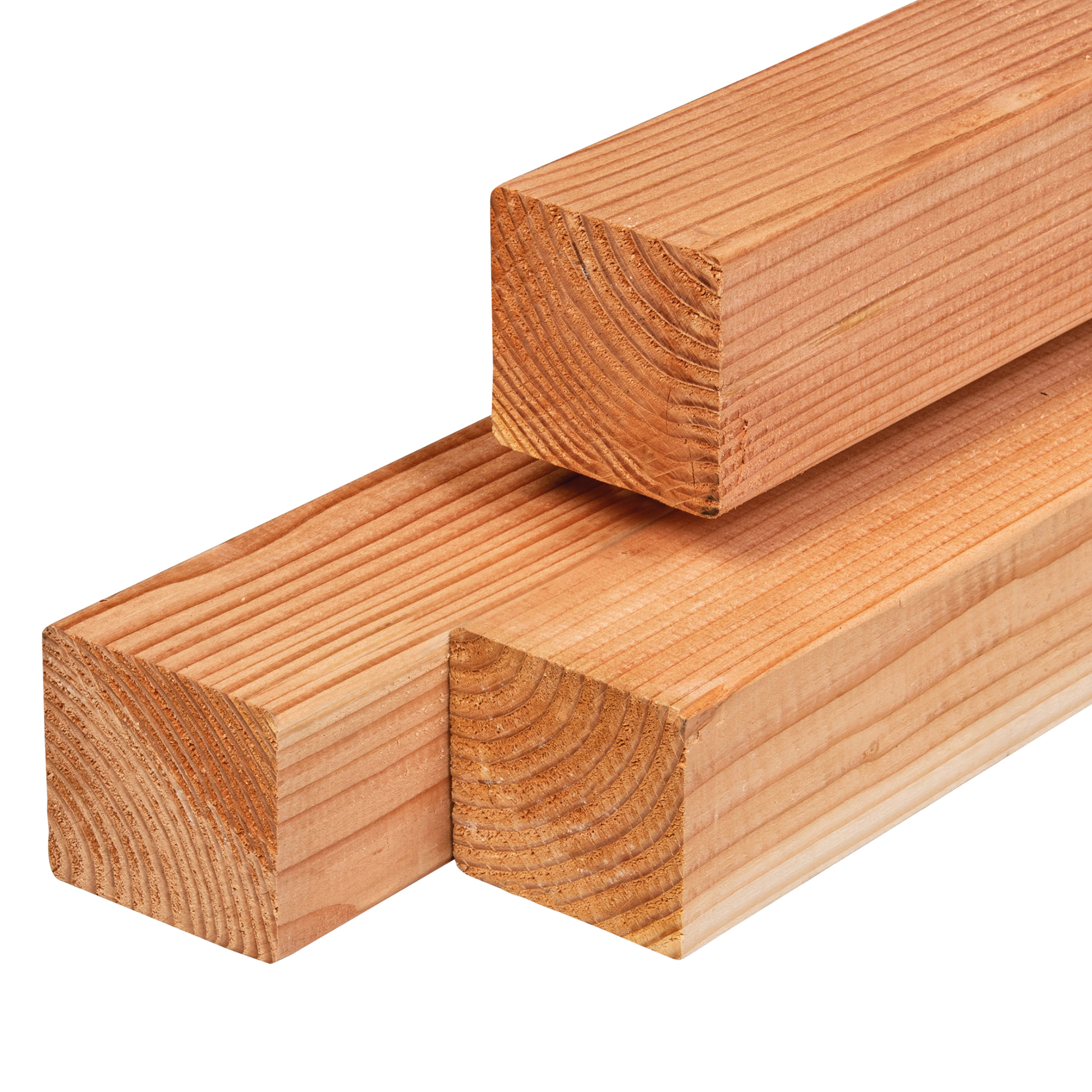 Douglas paal 11,0 x 11,0 x 400 cm, gedroogd, geschaafd, 4 ronde hoeken