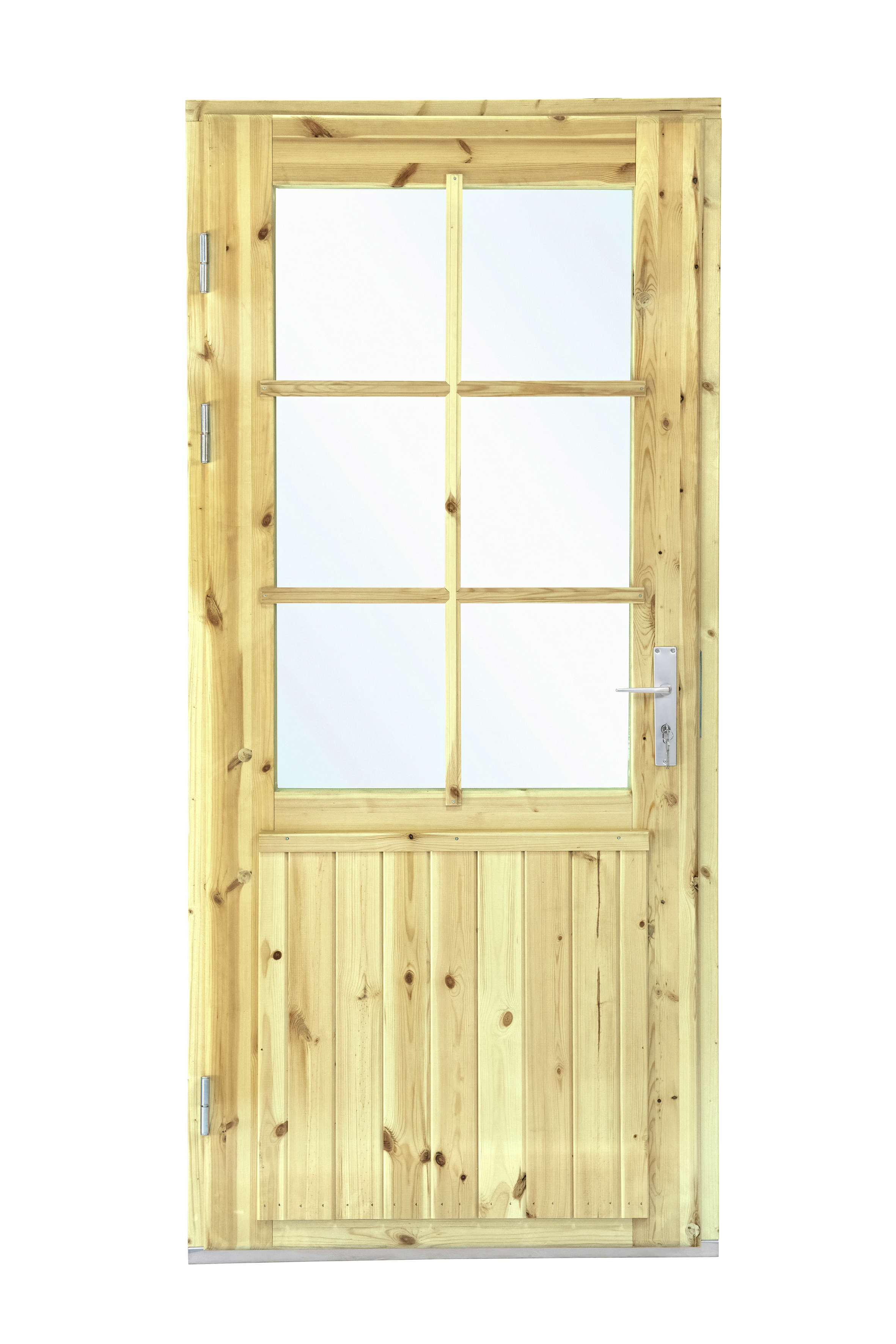Deur enkel met raam XXL LS vuren, 106,5 x 215 cm | groen geïmpregneerd