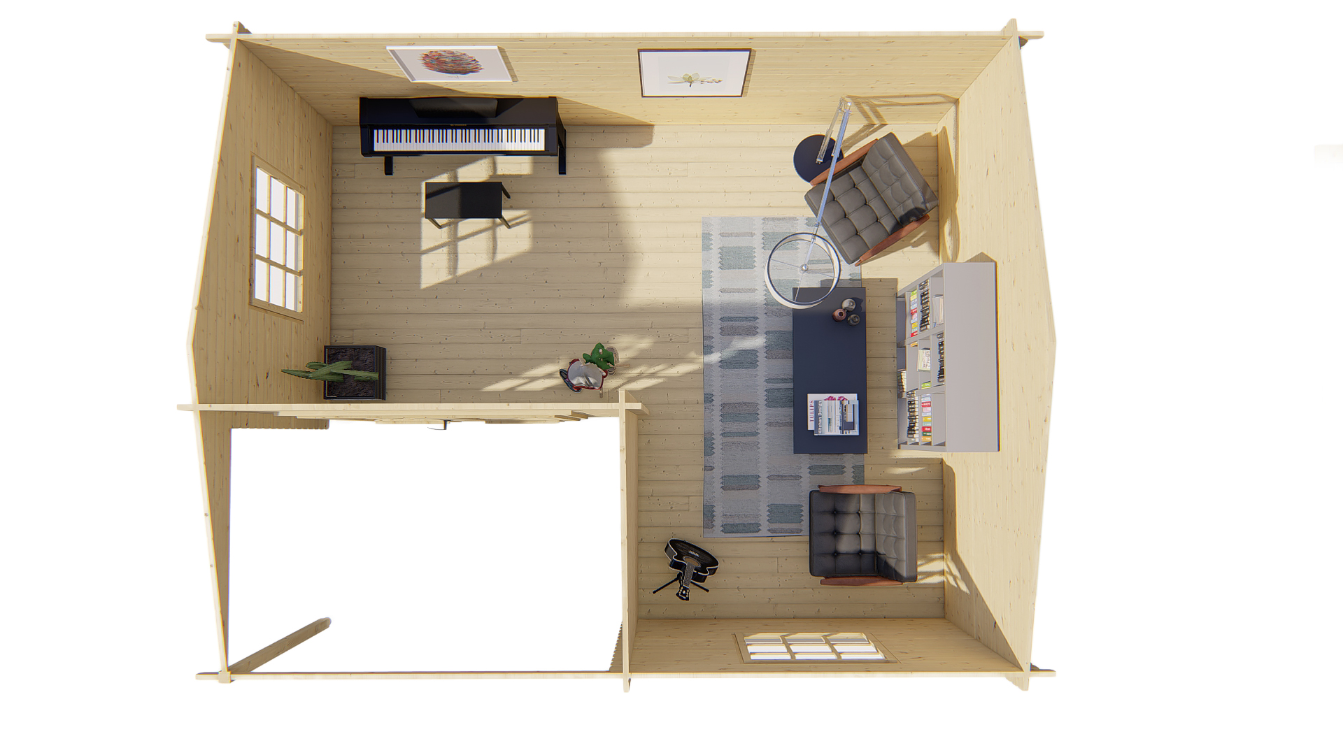 Blokhut - Tuinhuis Johan | 34 mm | vuren onbehandeld