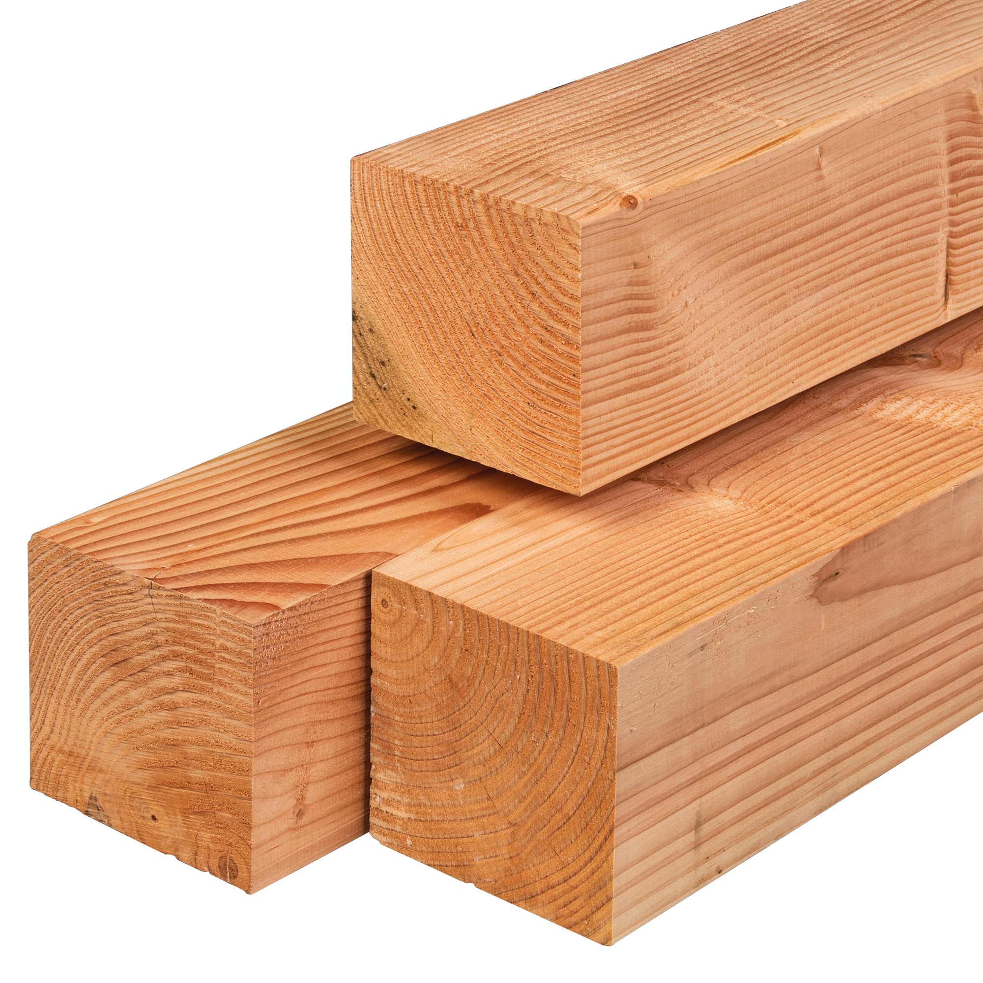Douglas paal 14,0 x 14,0 x 400 cm, gedroogd, geschaafd, 4 ronde hoeken
