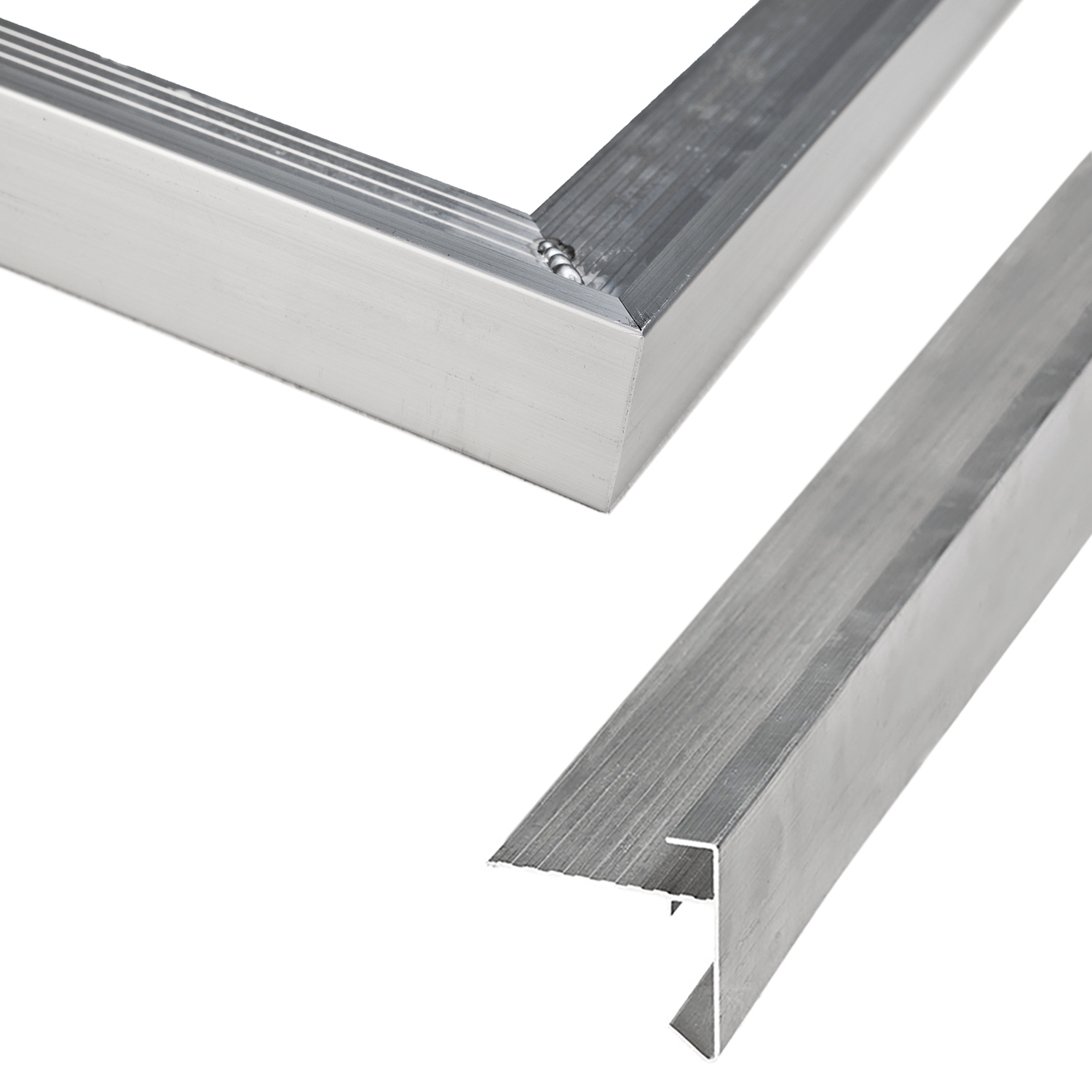 Aluminium daktrim - set 02 - 3x recht 4x hoek 7x klang
