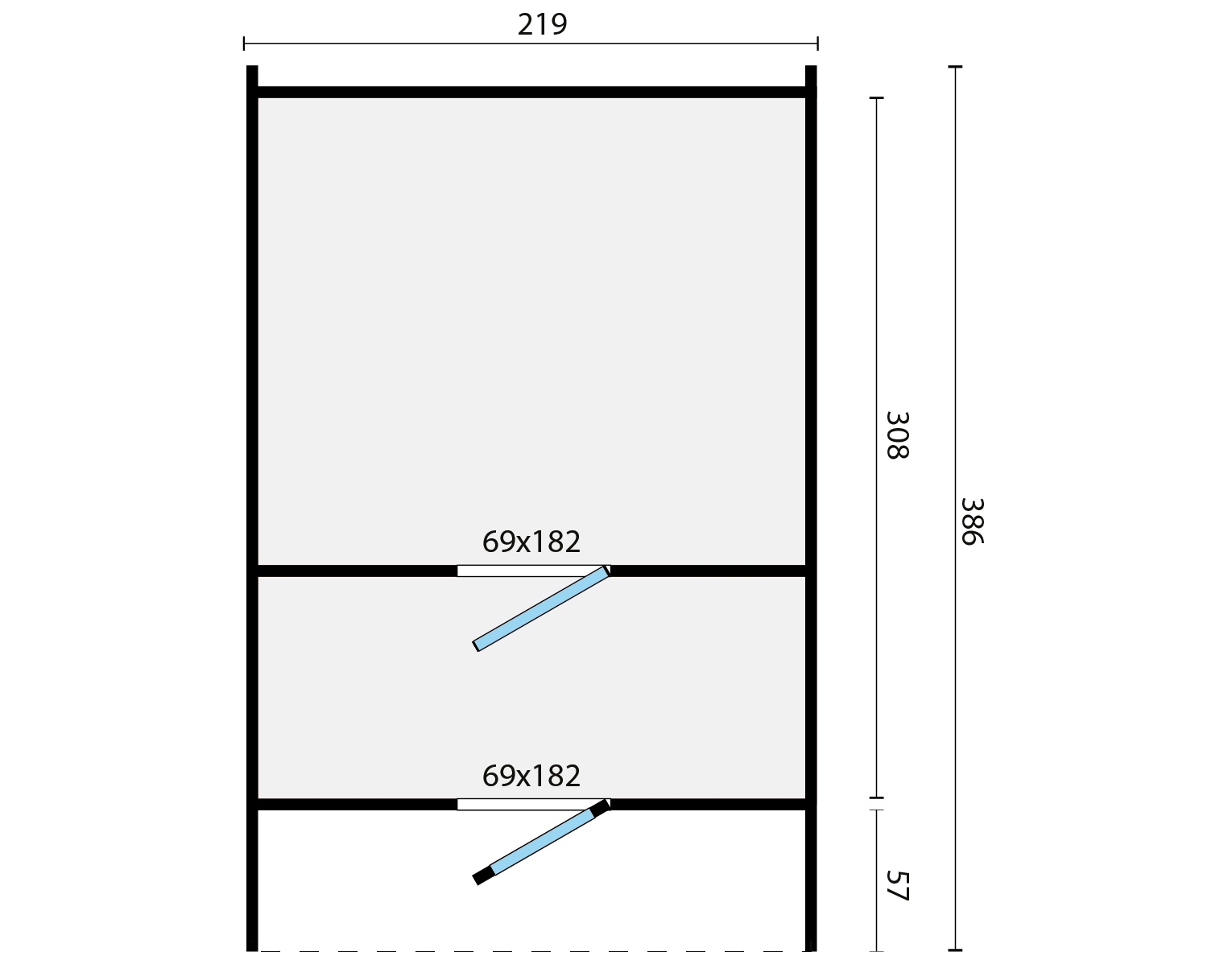 Sauna cube Rovaniemi 390 cm | 38 mm | onbehandeld
