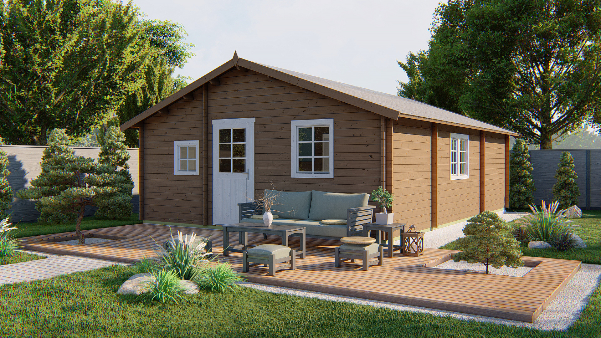 Blokhut - Tuinhuis Malaga | 44 mm | Red Class Wood geïmpregneerd Blokhut - Tuinhuis Malaga | 44 mm | Red Class Wood geïmpregneerd