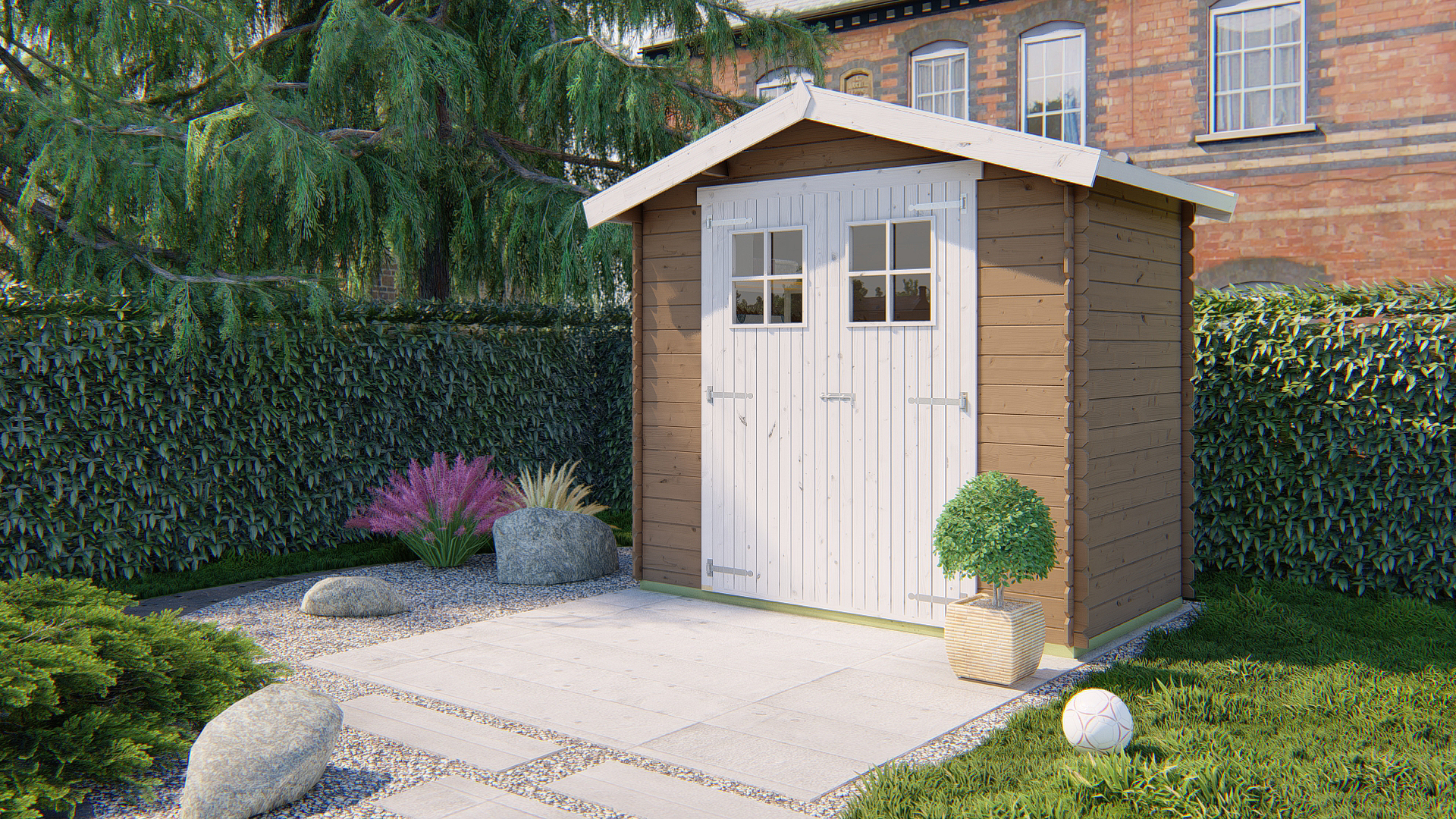 Blokhut - Tuinhuis Malva | 19 mm | vuren Red Class Wood geïmpregneerd Blokhut - Tuinhuis Malva | 19 mm | vuren Red Class Wood geïmpregneerd