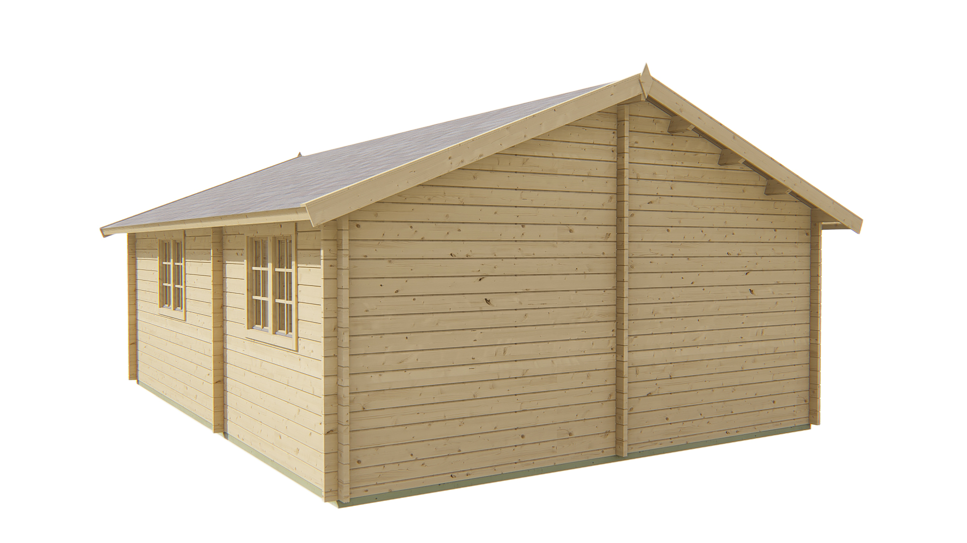 Blokhut - Tuinhuis Cadiz | 44 mm | grijs geïmpregneerd Blokhut - Tuinhuis Cadiz | 44 mm | grijs geïmpregneerd