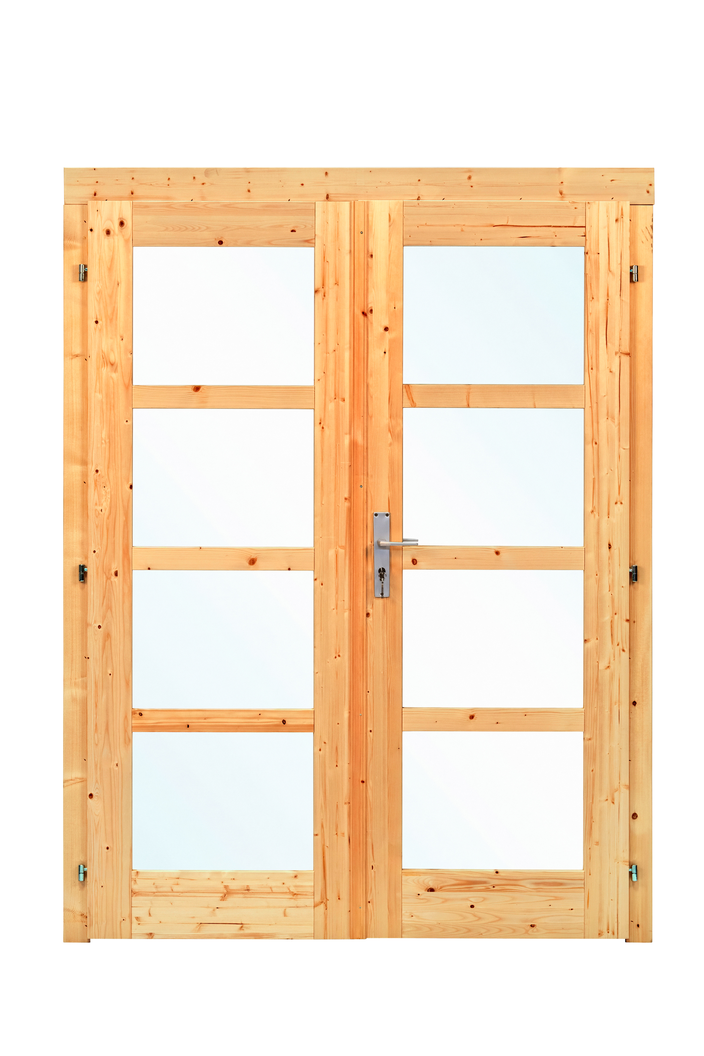 Dubbele deur+kozijn enkel glas D1 | Red Class Wood geïmpregneerd