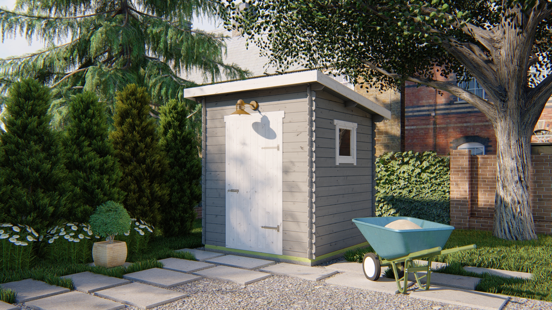 Blokhut - Tuinhuis Eigo | 19 mm | vuren bruin geïmpregneerd