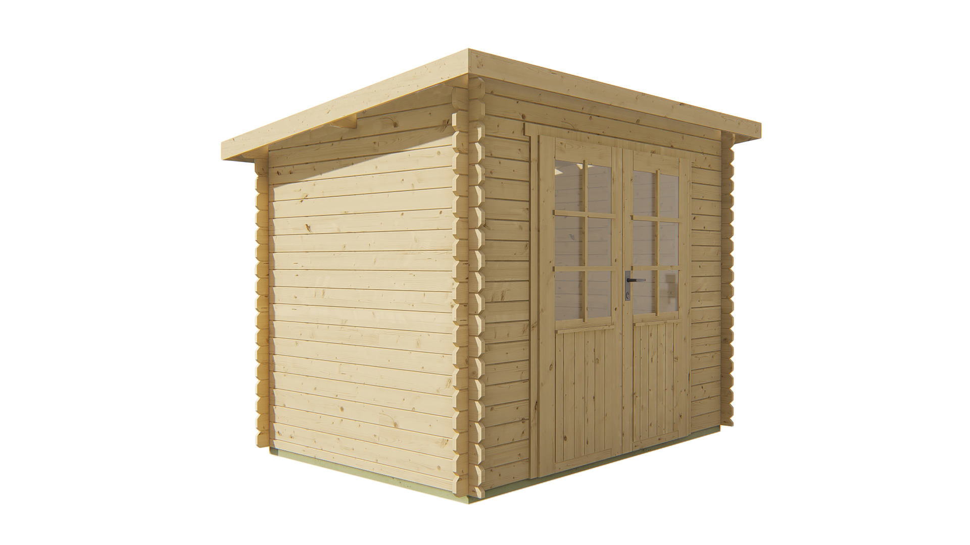Blokhut - Tuinhuis Kris | 28 mm | vuren honinggeel geïmpregneerd Blokhut - Tuinhuis Kris | 28 mm | vuren honinggeel geïmpregneerd