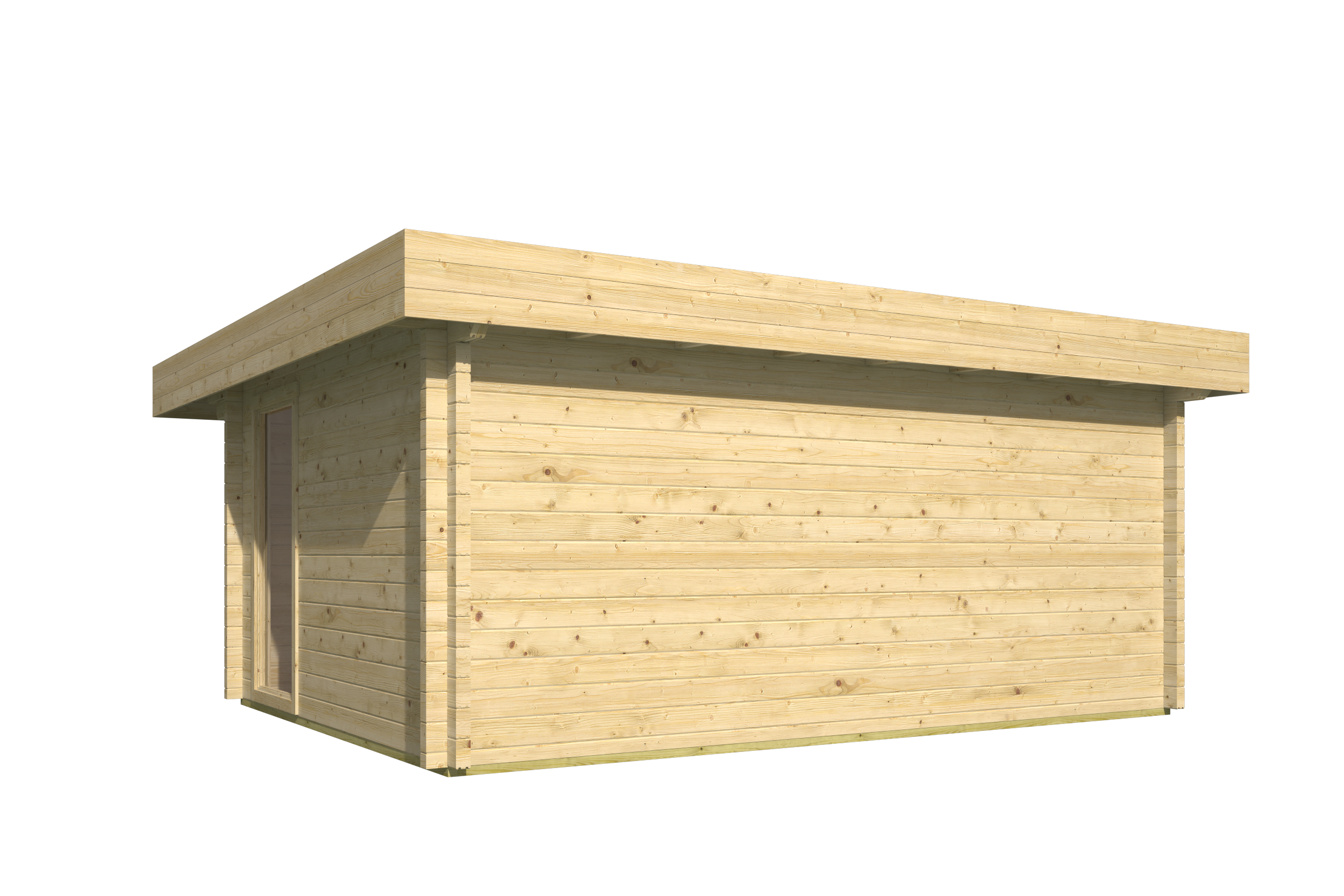 Blokhut - Tuinhuis Mia | 70 mm | bruin geïmpregneerd Blokhut - Tuinhuis Mia | 70 mm | bruin geïmpregneerd