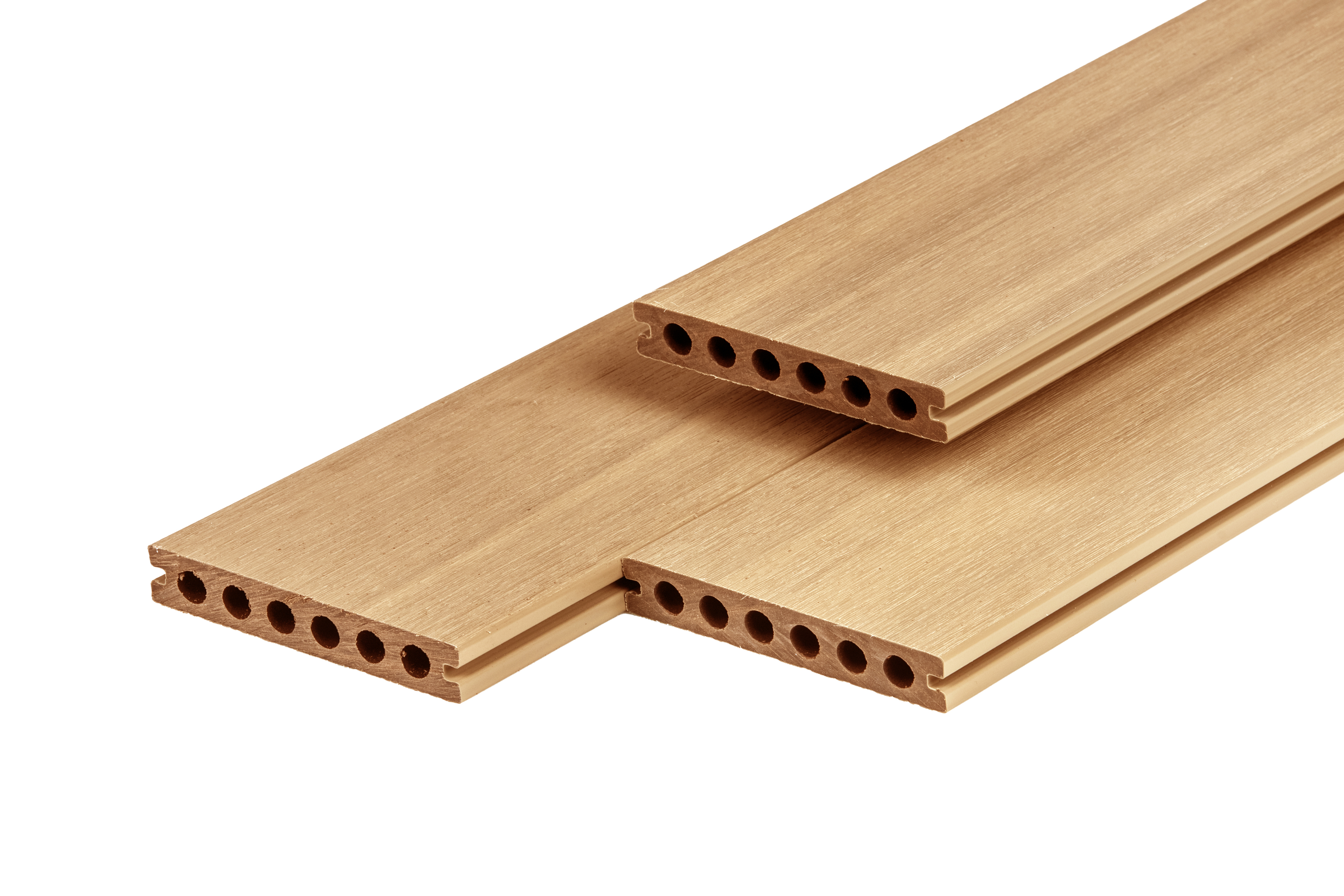 PuraShield composiet decking board 2,3 x 13,8 x 500 cm clip system, hollow-core, Cedar
