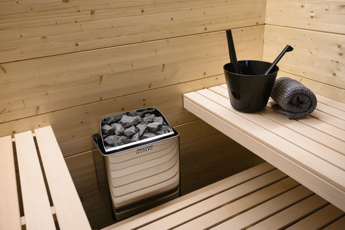 Sauna accessoire Harvia emmer en pollepel Staal zwart