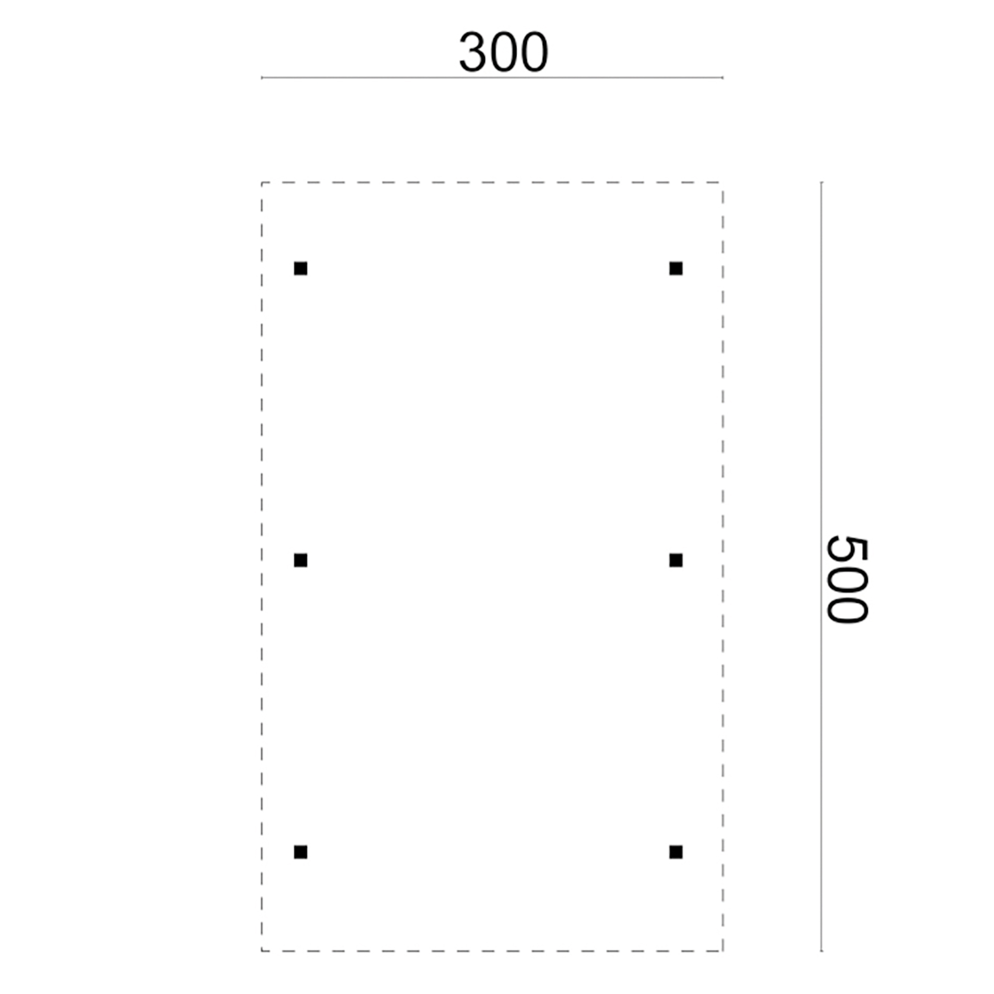 Carport Enkel/Aanbouw (excl. dakbedekking) grenen groen geïmpregneerd L500 x B300 cm