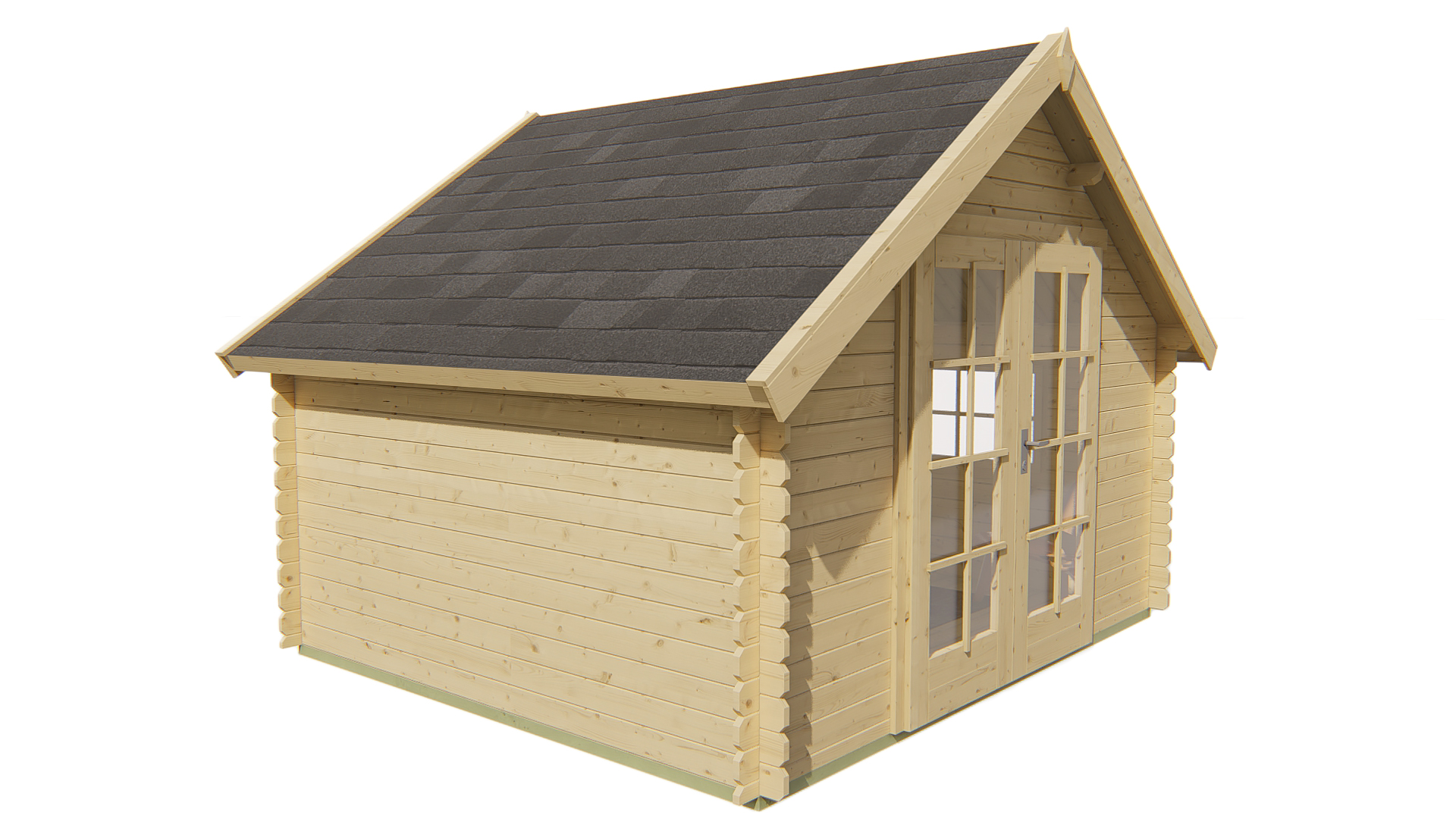Blokhut - Tuinhuis Skov | 28 mm | vuren bruin geïmpregneerd Blokhut - Tuinhuis Skov | 28 mm | vuren bruin geïmpregneerd