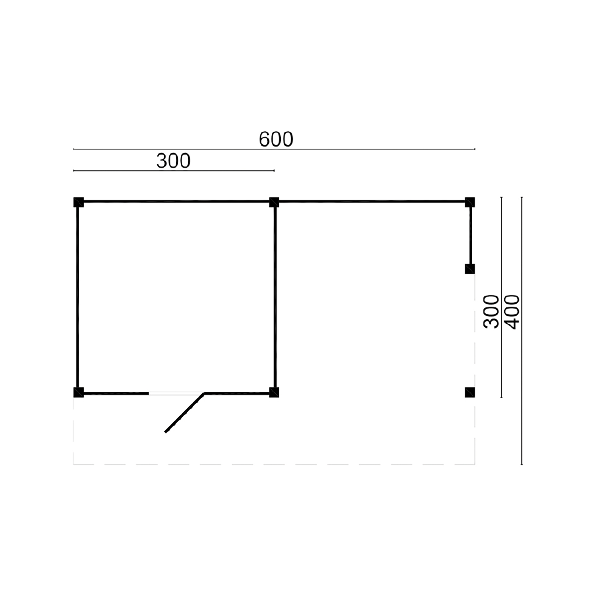 DHZ Kapschuur Markelo Douglas 600 x 300 cm