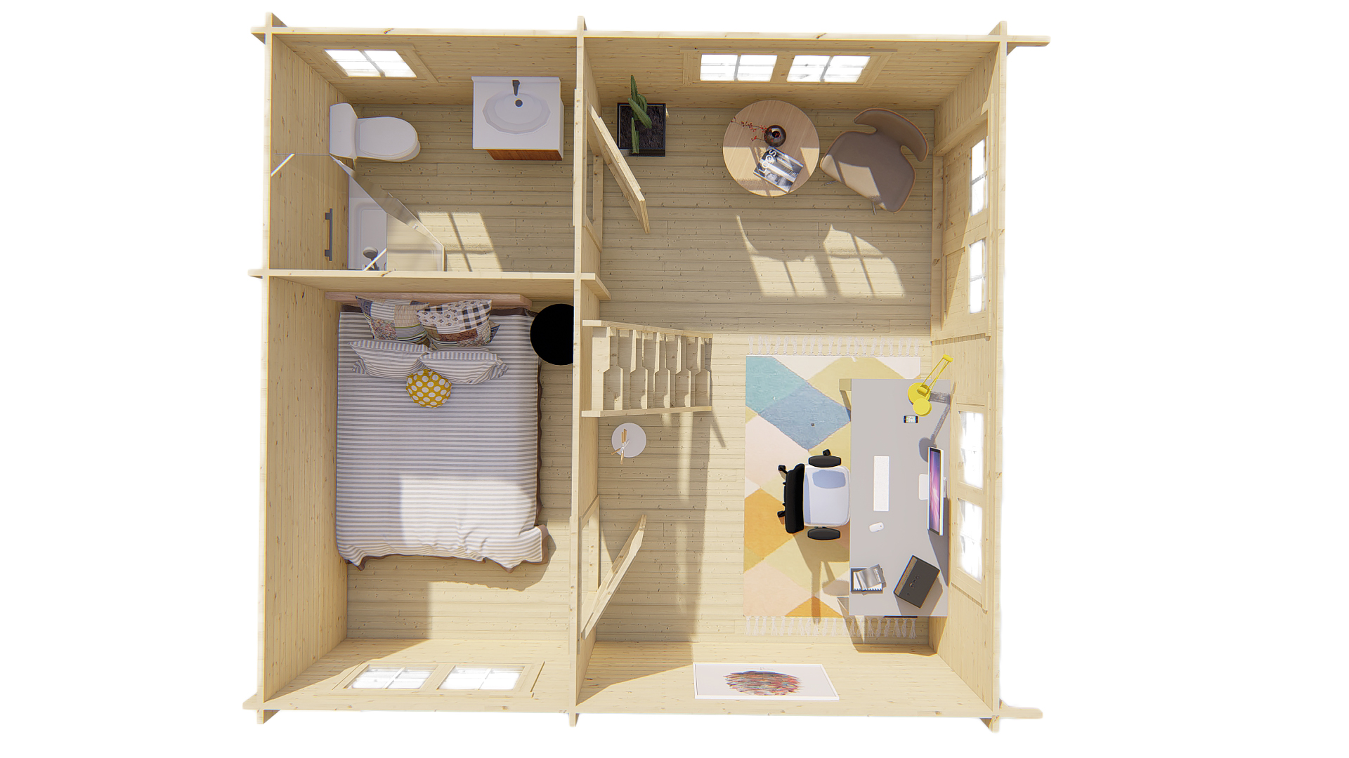 Blokhut - Tuinhuis Llanes | 44 mm | grijs geïmpregneerd