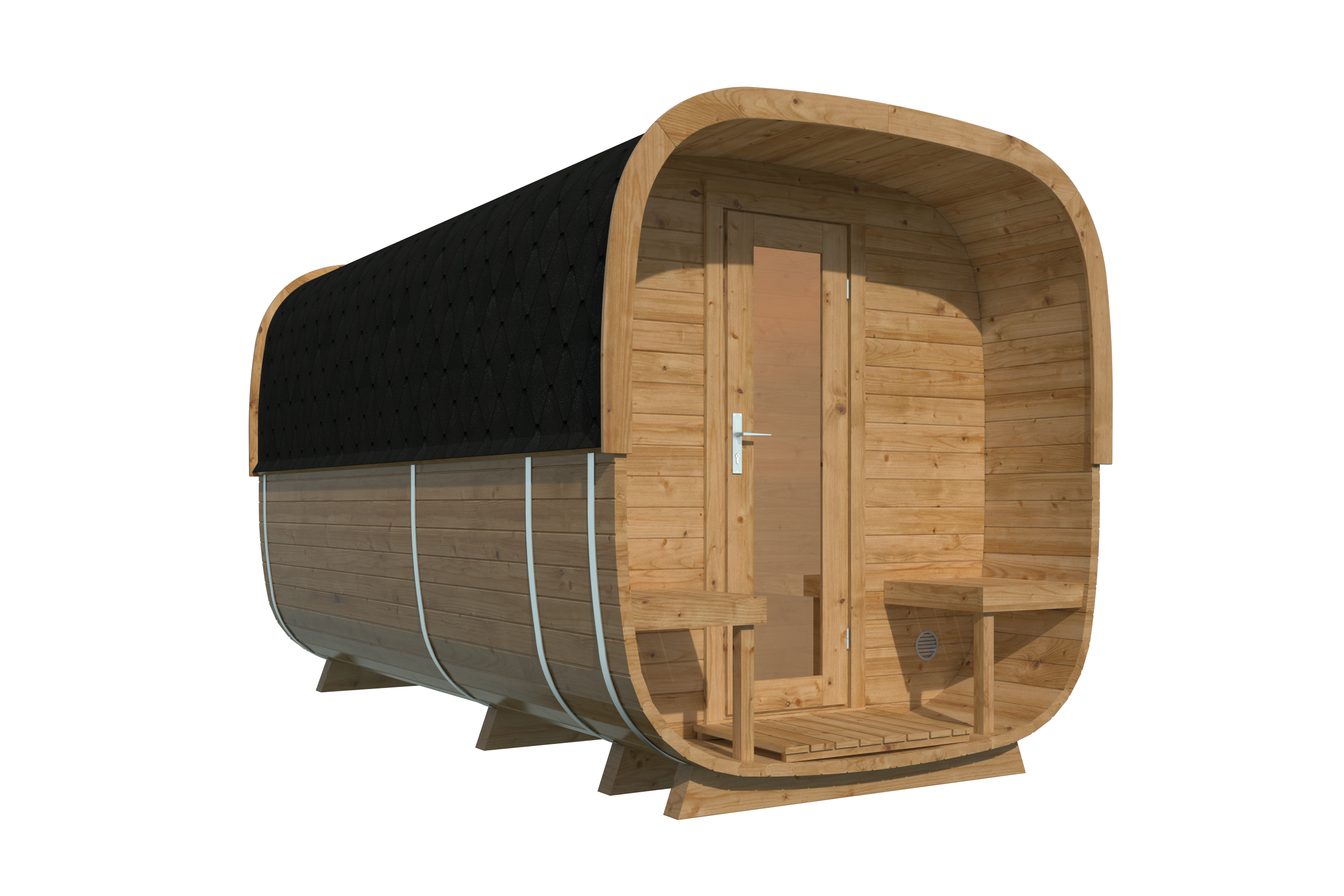 CUBE sauna 390cm - Thermowood Rovaniemi