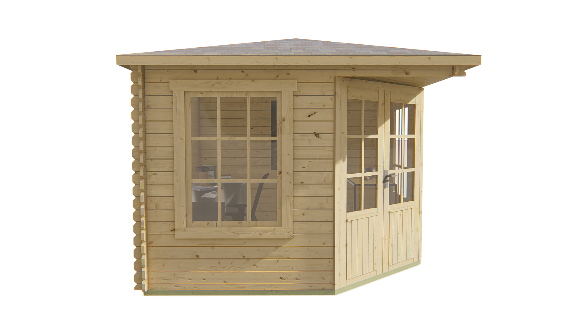 Blokhut - Tuinhuis Asmund | 28 mm | vuren Red Class Wood geïmpregneerd Blokhut - Tuinhuis Asmund | 28 mm | vuren Red Class Wood geïmpregneerd