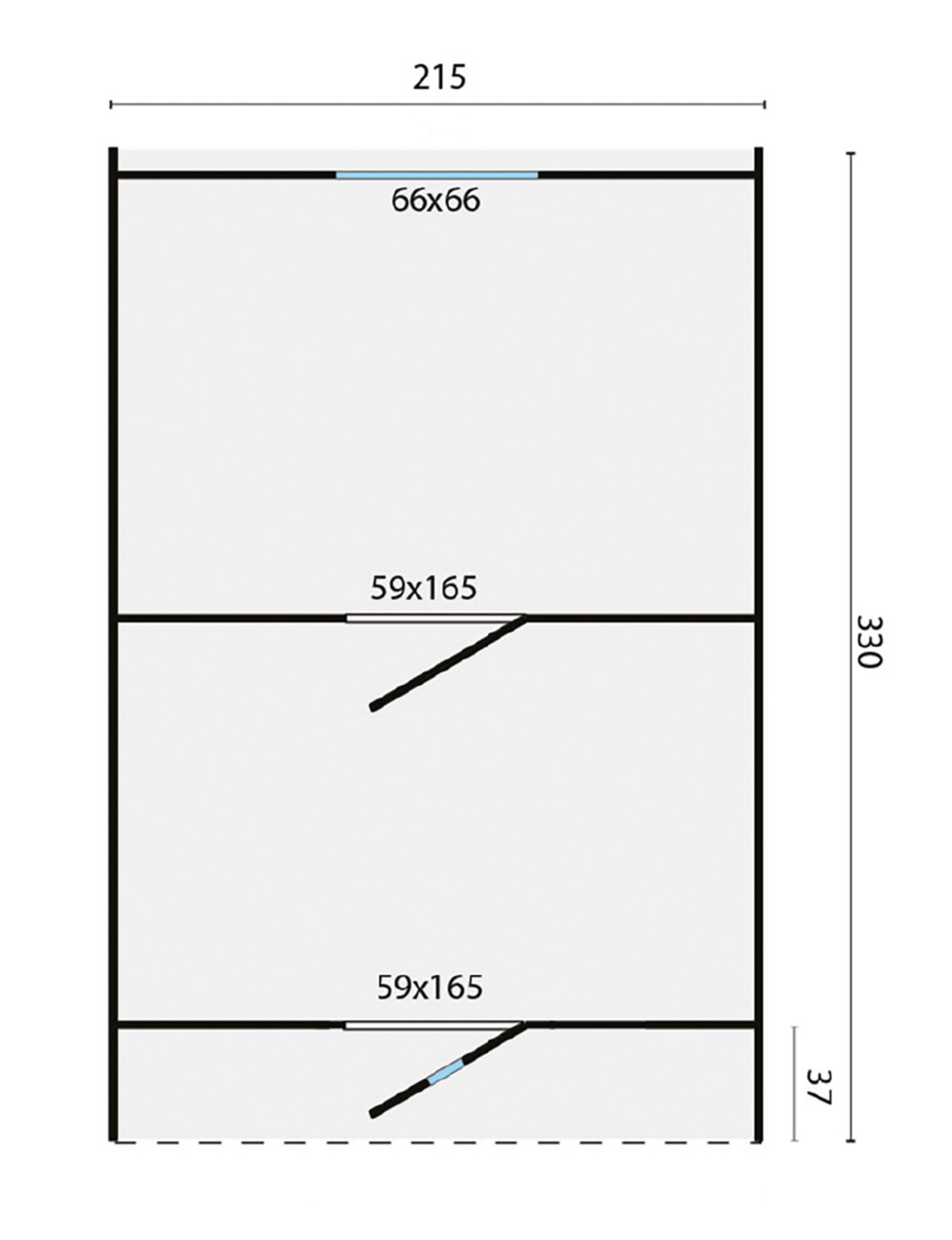 Plattegrond Campingbarrel | 28/42 mm | vuren onbehandeld