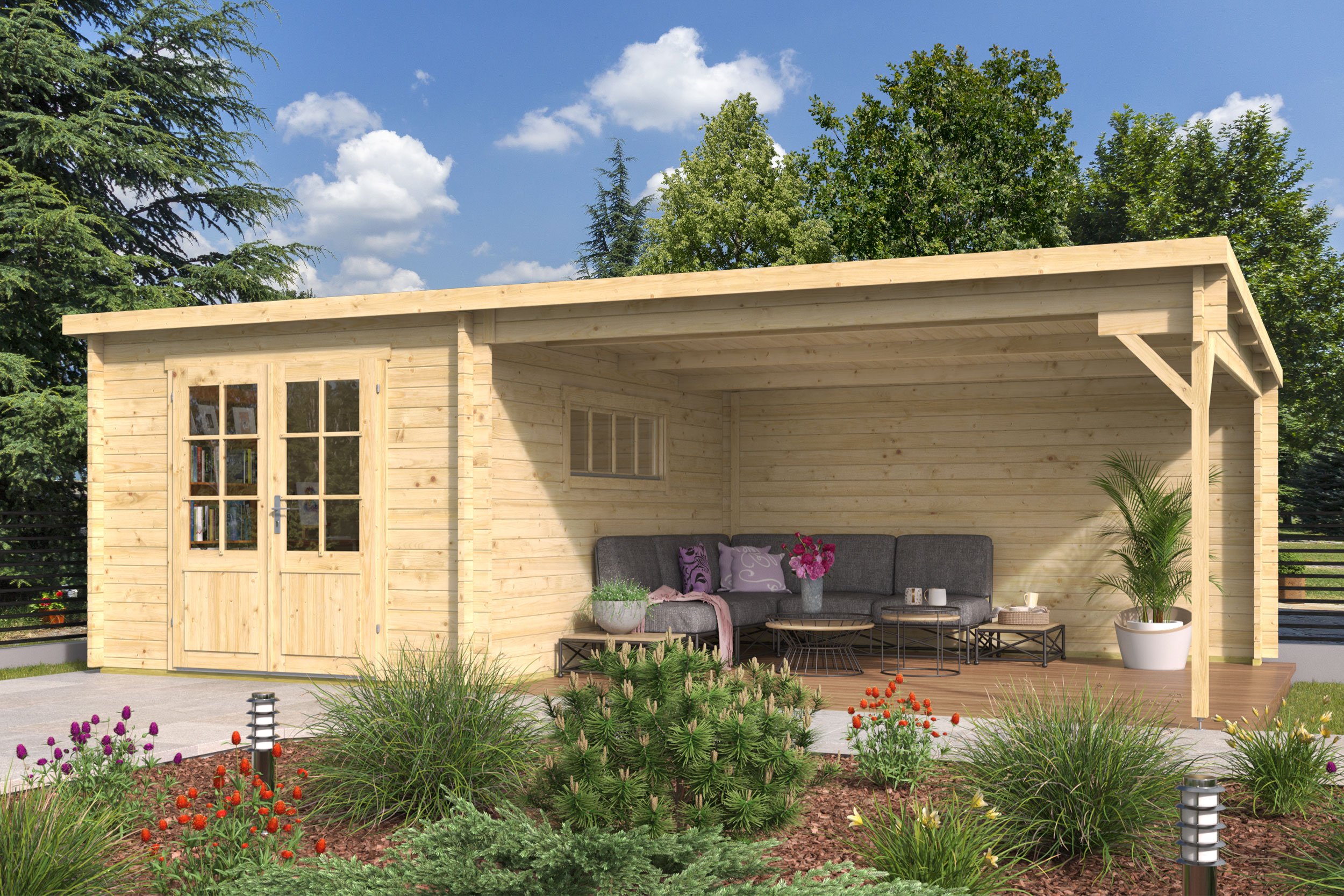 Blokhut - Tuinhuis Anton | 40 mm | vuren Red Class Wood geïmpregneerd