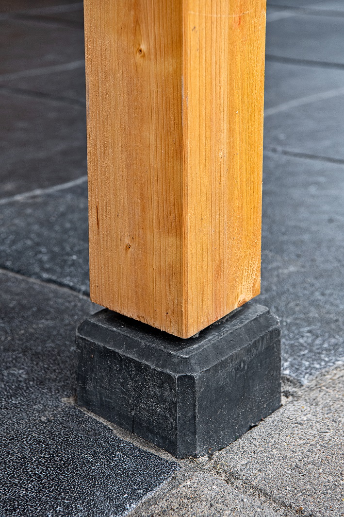Berton© betonpoer 15,0 x 15,0 x 60,0 cm, antraciet, M16-bus
