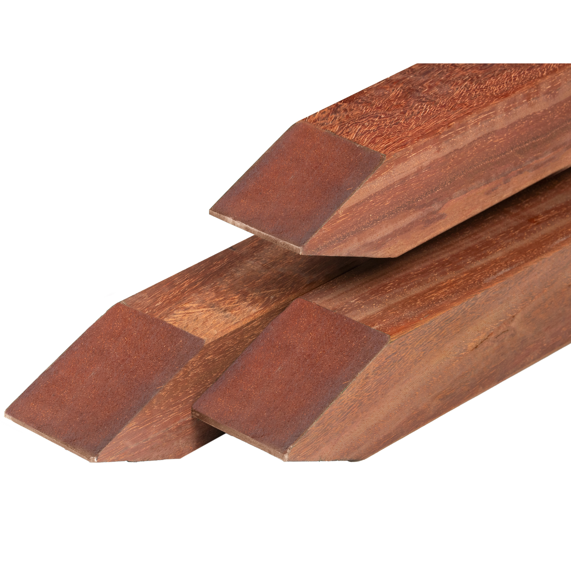 Angelim vermelho hardwood post 6,5 x 6,5 x 275 cm planed, pointed, 4 rounded edges
