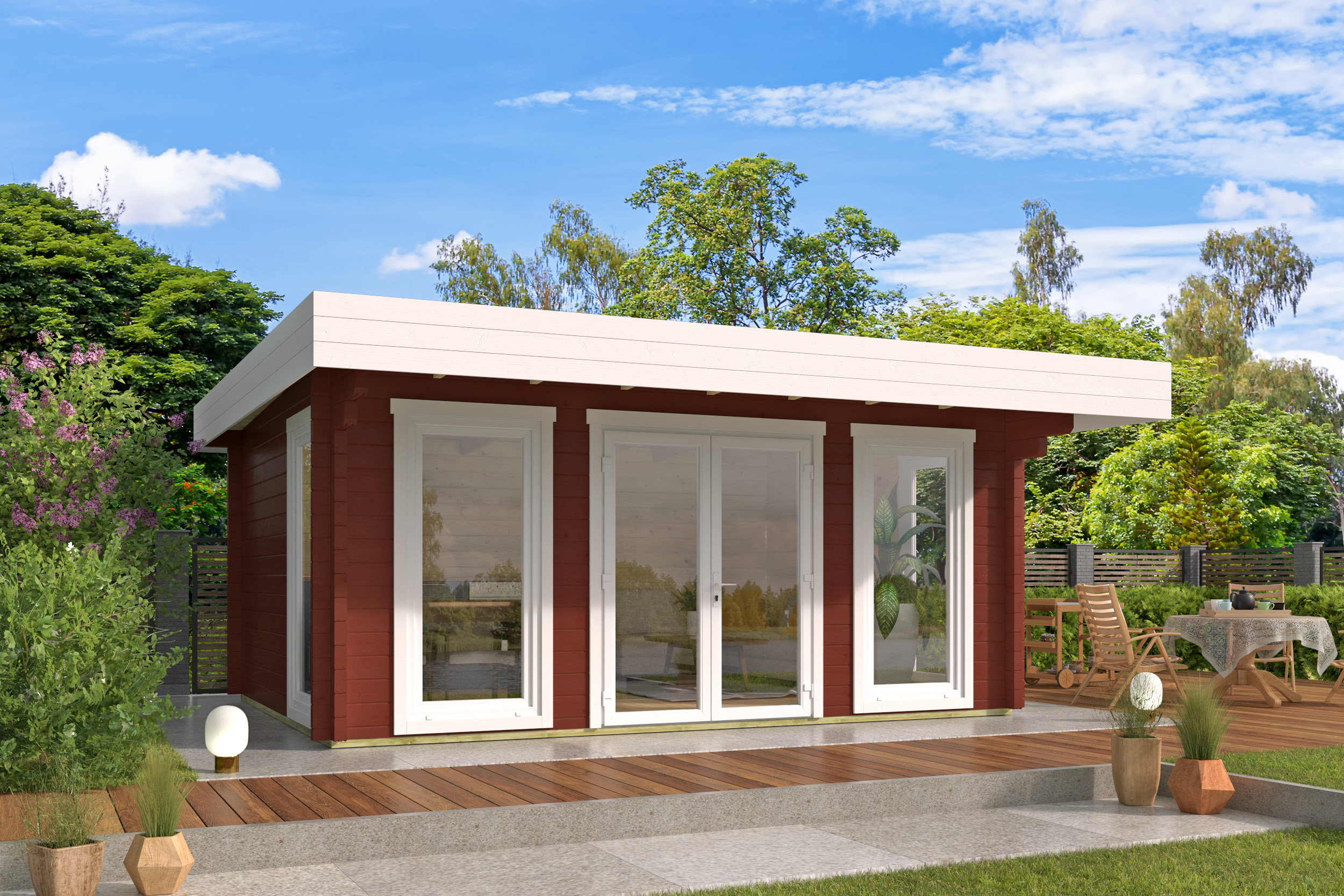 Blokhut - Tuinhuis Mia | 70 mm | Red Class Wood geïmpregneerd Blokhut - Tuinhuis Mia | 70 mm | Red Class Wood geïmpregneerd