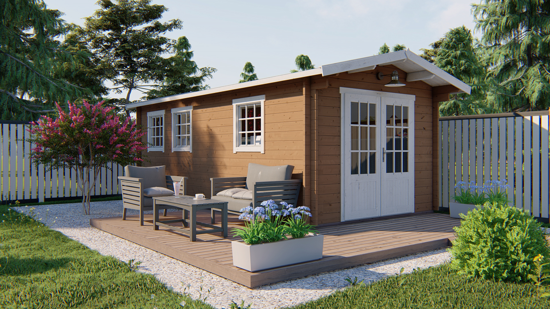 Blokhut - Tuinhuis Rick | 40 mm | Red Class Wood geïmpregneerd Blokhut - Tuinhuis Rick | 40 mm | Red Class Wood geïmpregneerd