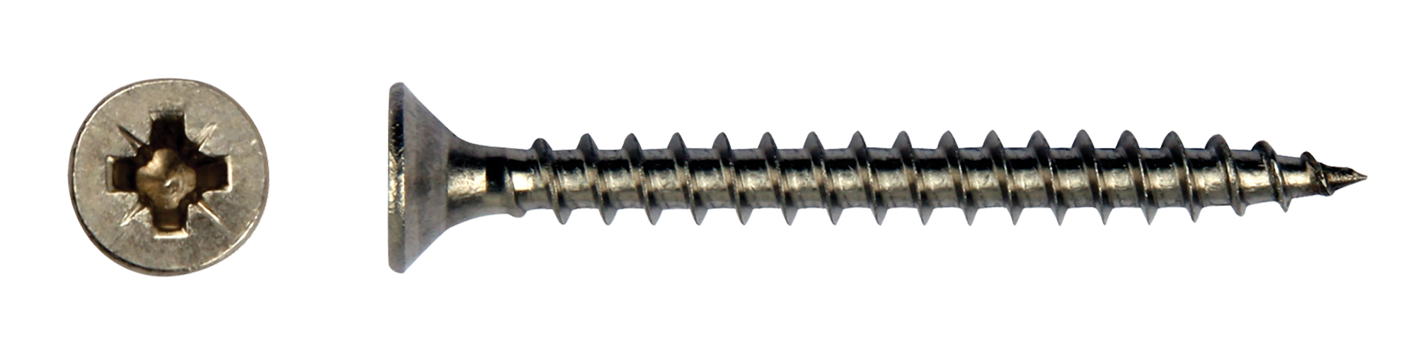 Spaanplaatschroef rvs Ø5.0x70mm Pozidrive