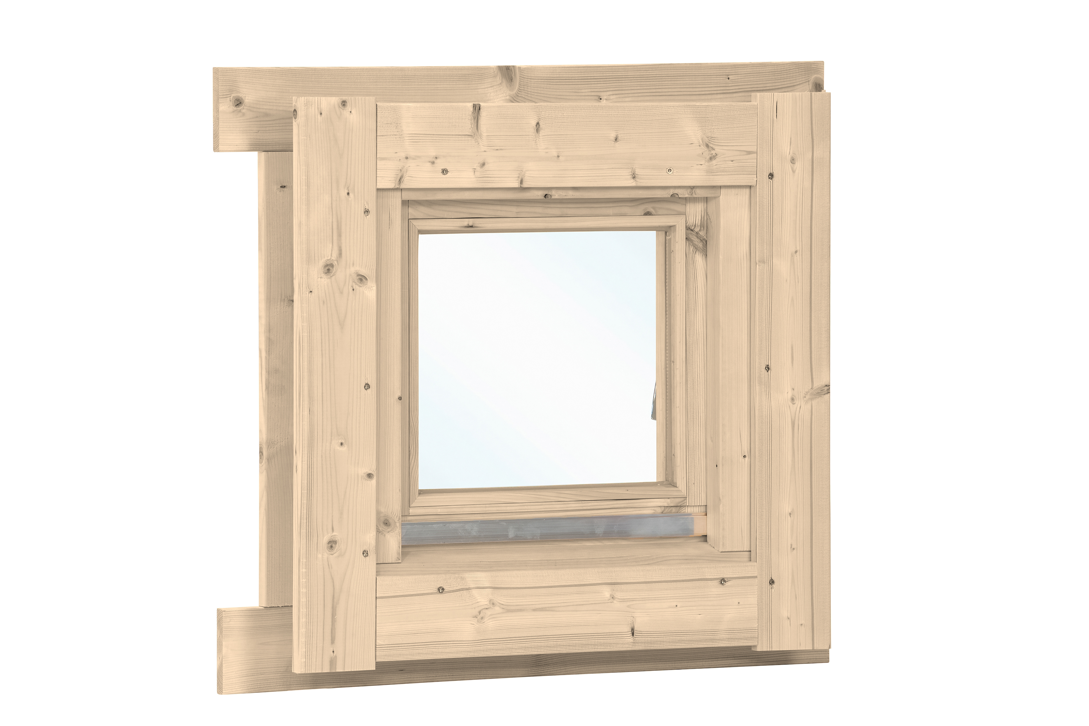Draai- /kiepraam enkel L5.1 vuren 62,5 x 62,5 cm | grijs geïmpregneerd