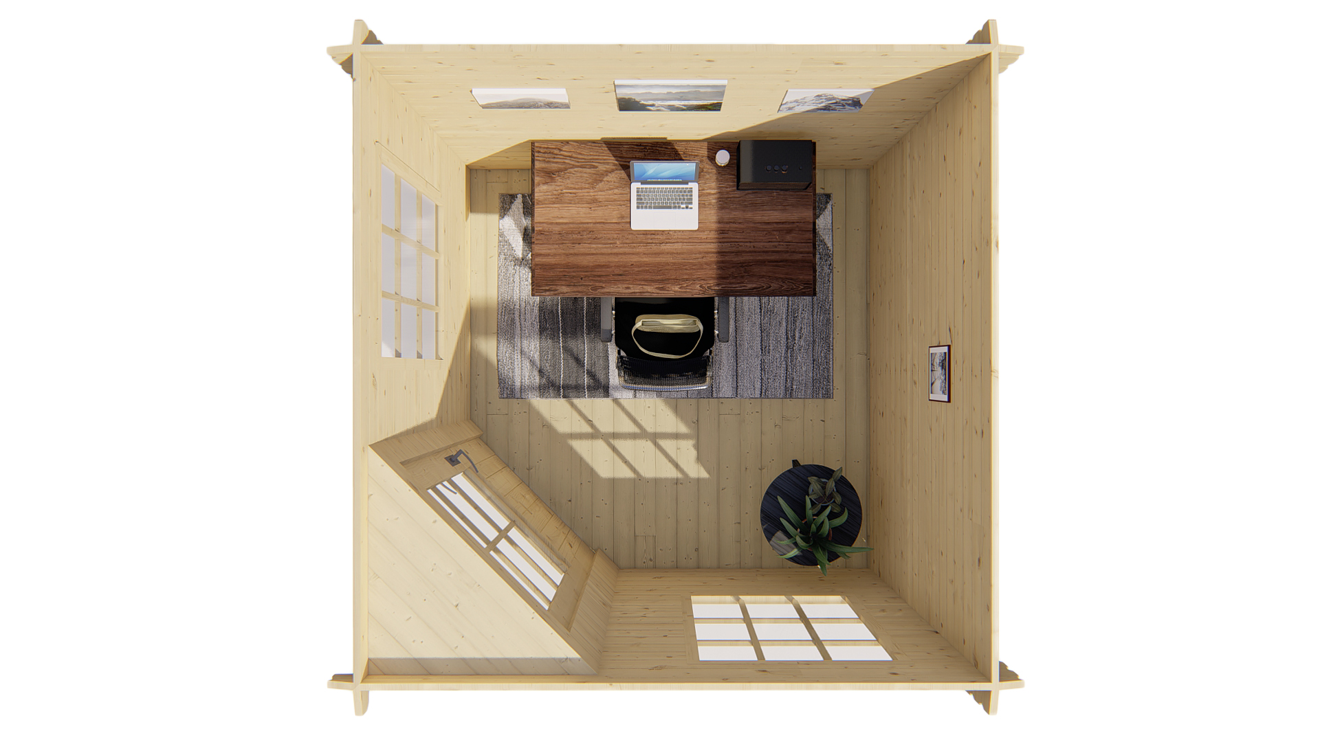 Blokhut - Tuinhuis Jos | 28 mm | vuren Red Class Wood geïmpregneerd Blokhut - Tuinhuis Jos | 28 mm | vuren Red Class Wood geïmpregneerd