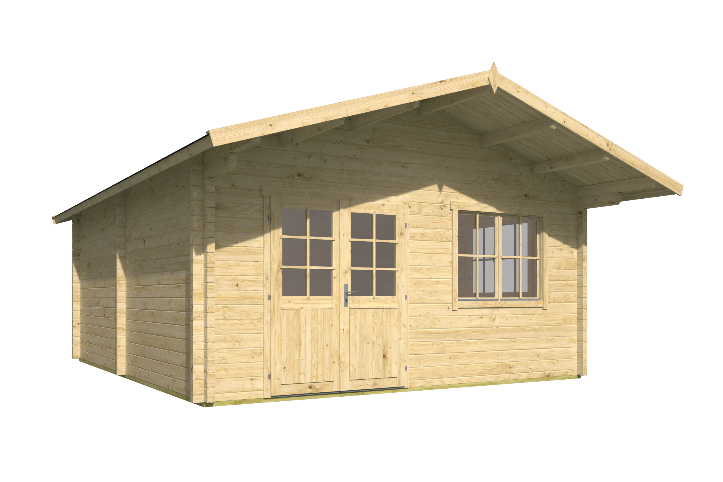Blockhütte – Gartenhaus Niedersachsen | 70mm | grau imprägniert