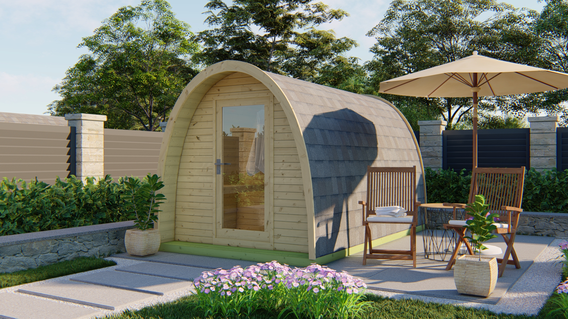 POD sauna 400cm - Fichten Tolva