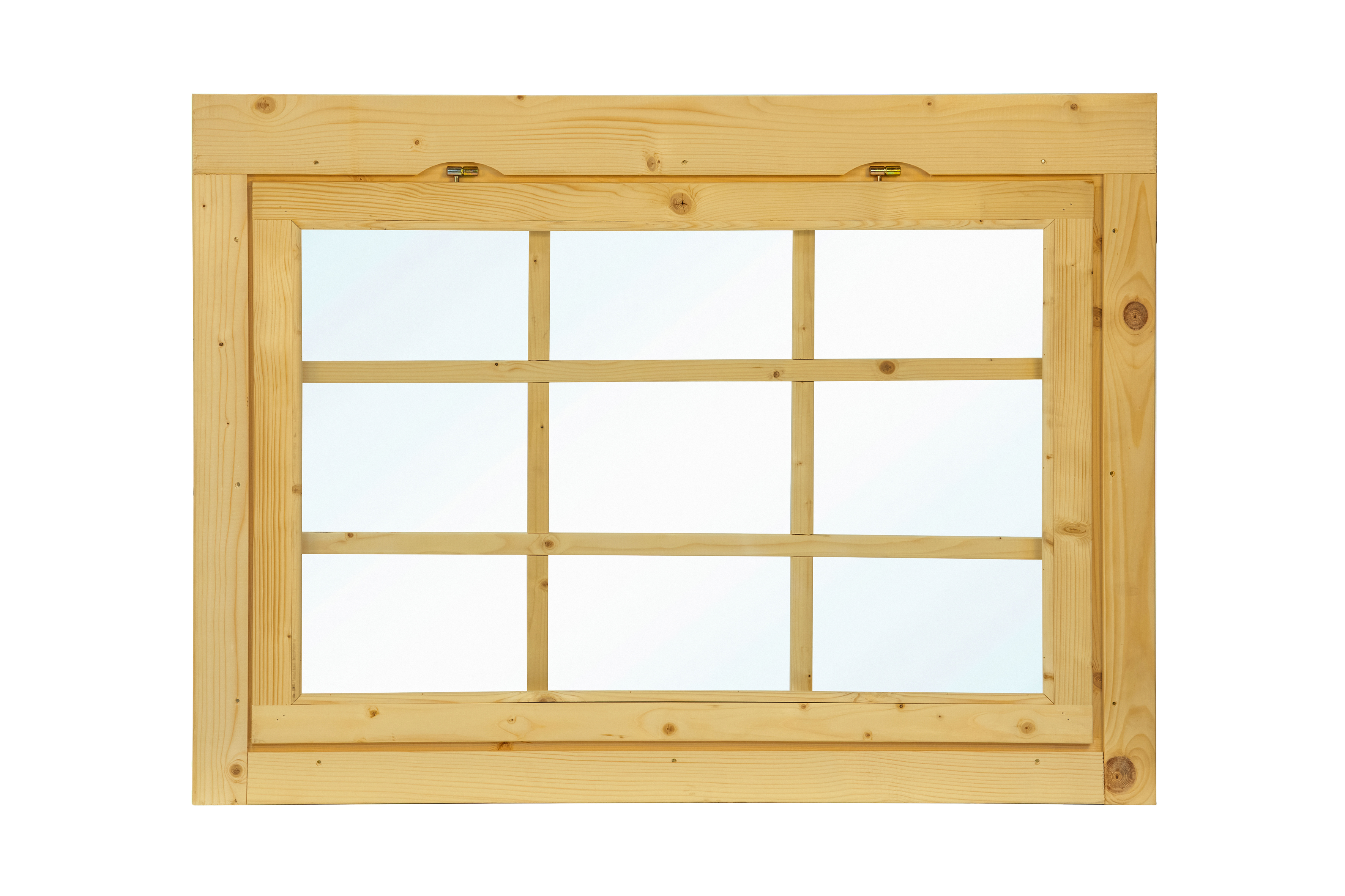 Uitzetraam enkel W2 vuren 119,5 x 87 cm | honinggeel geïmpregneerd