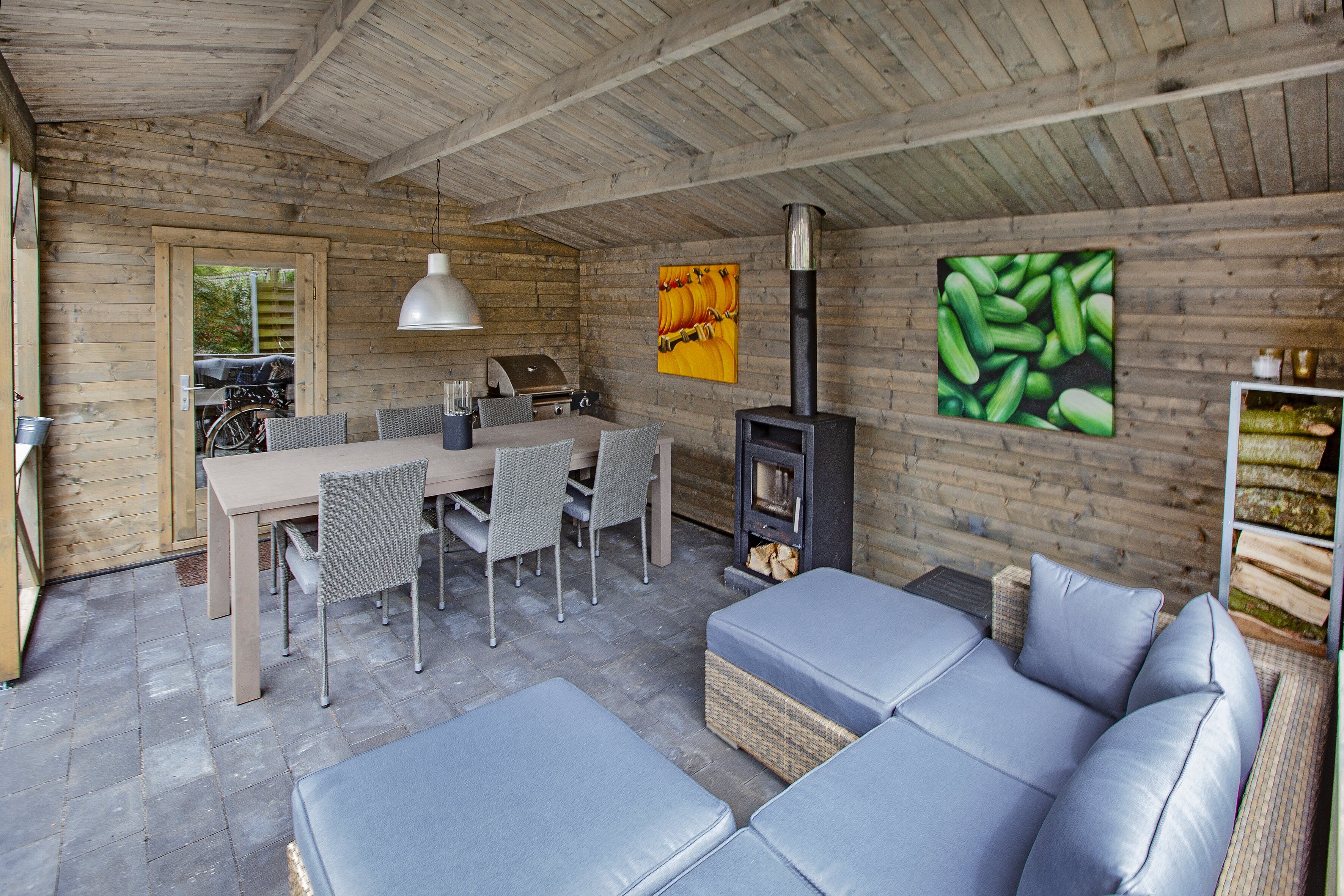 Blokhut - Tuinhuis Mokka | 40 mm | vuren groen geïmpregneerd Blokhut - Tuinhuis Mokka | 40 mm | vuren groen geïmpregneerd
