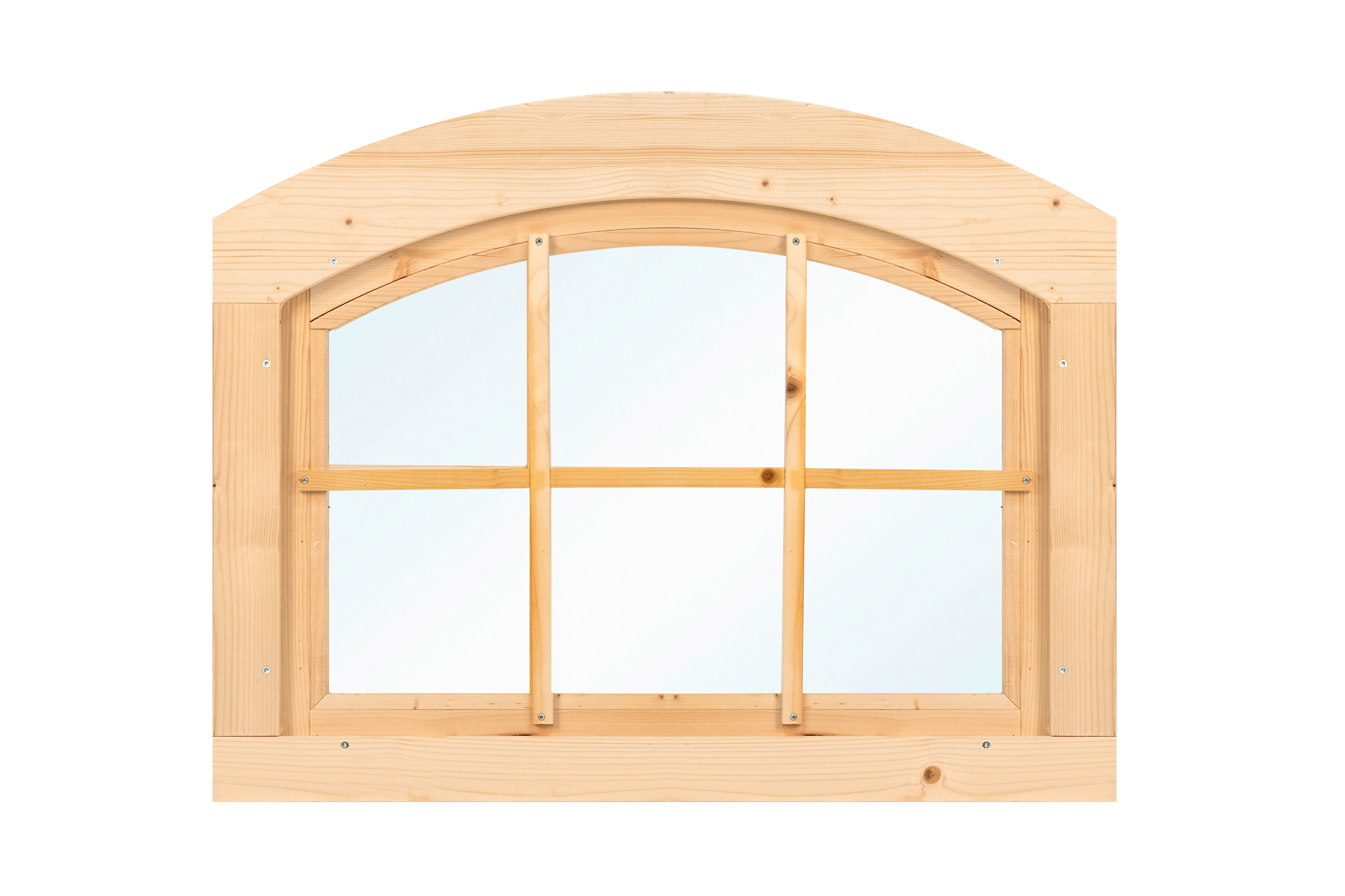 Arched window spruce 77,5 x 60,0 cm untreated