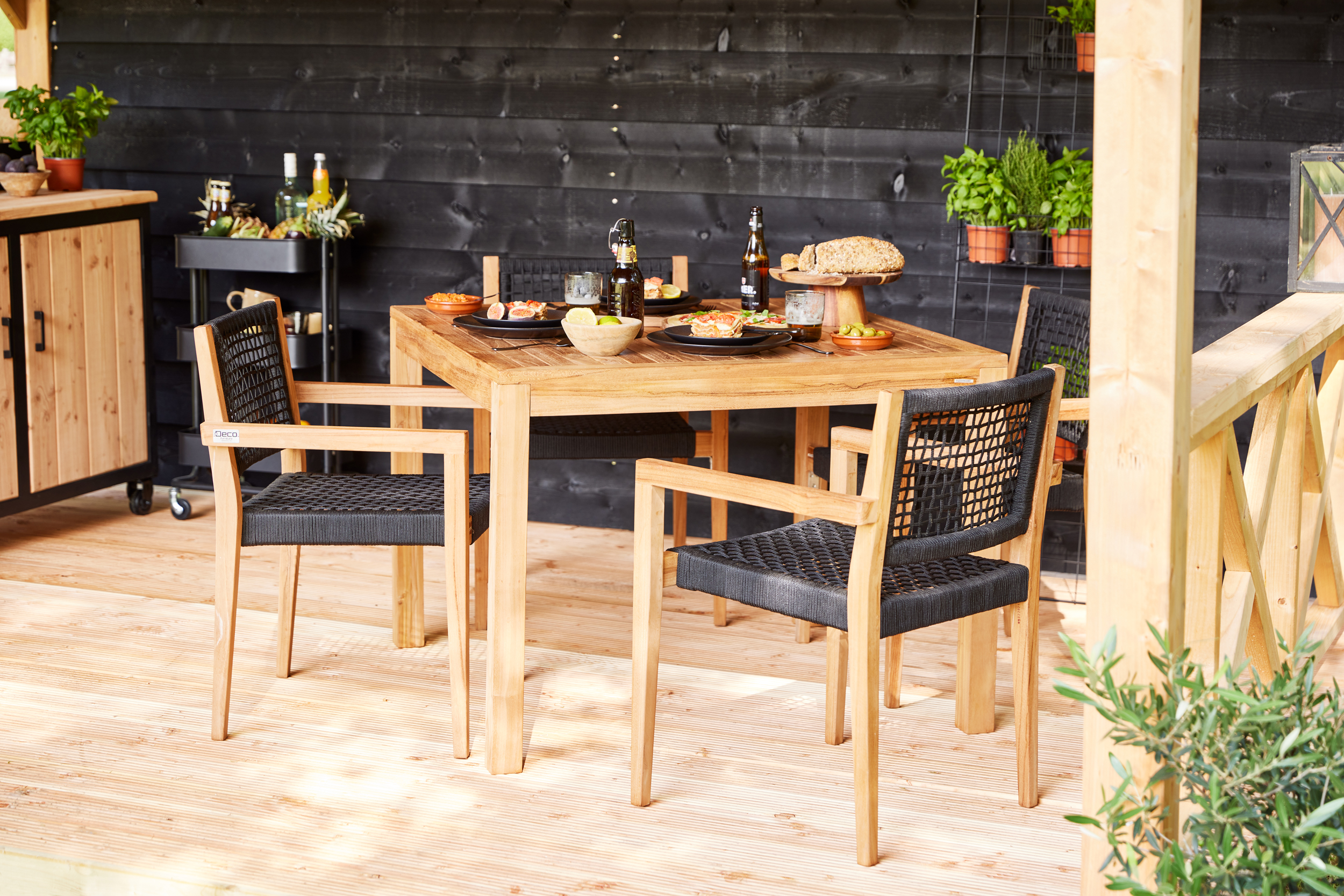 Hoofdafbeelding Tuintafel teak 100 x 100 cm